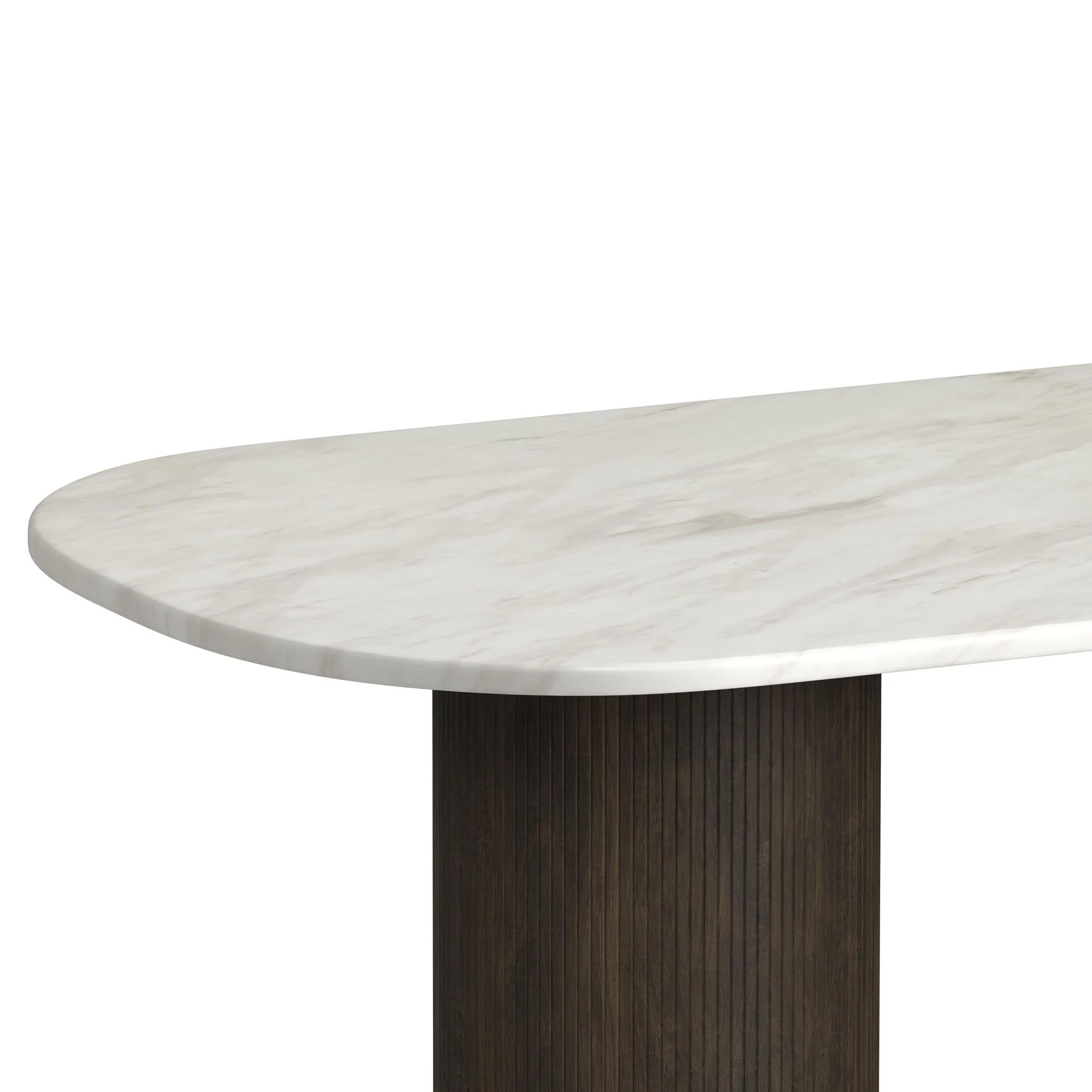 Sylvie - Oval Dining Table With Faux Marble Top - Image 5
