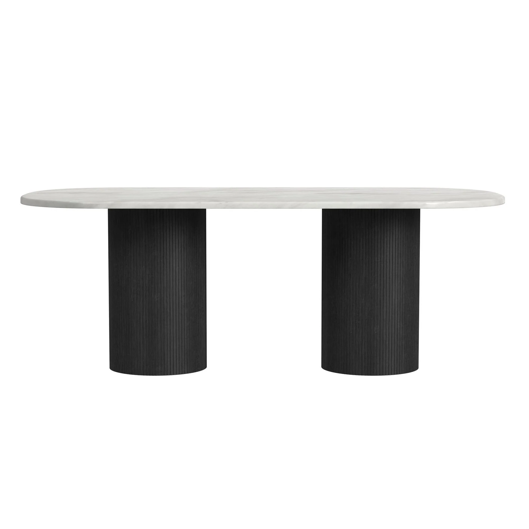 Sylvie - Oval Dining Table With Faux Marble Top - Image 6