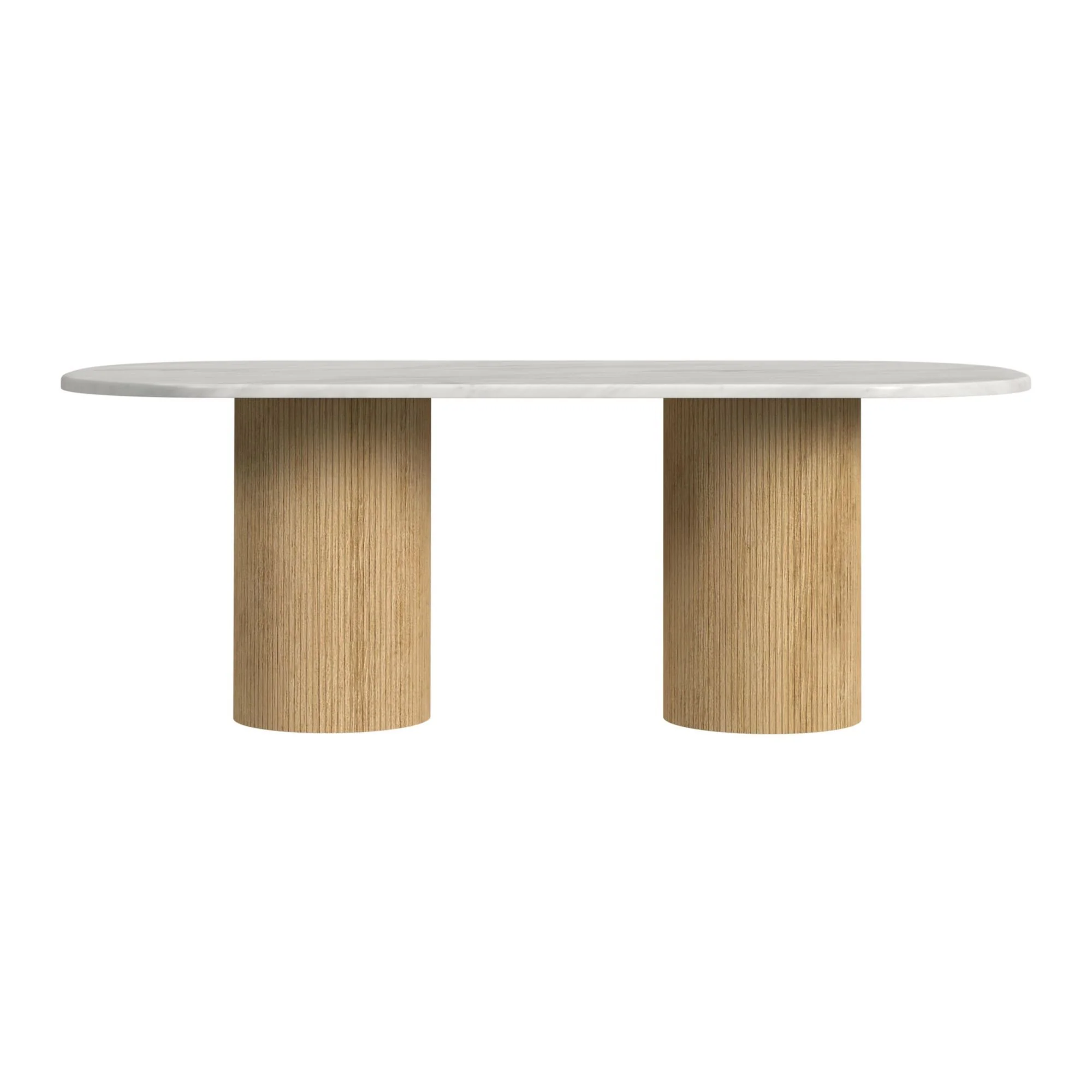 Sylvie - Oval Dining Table With Faux Marble Top - Image 8