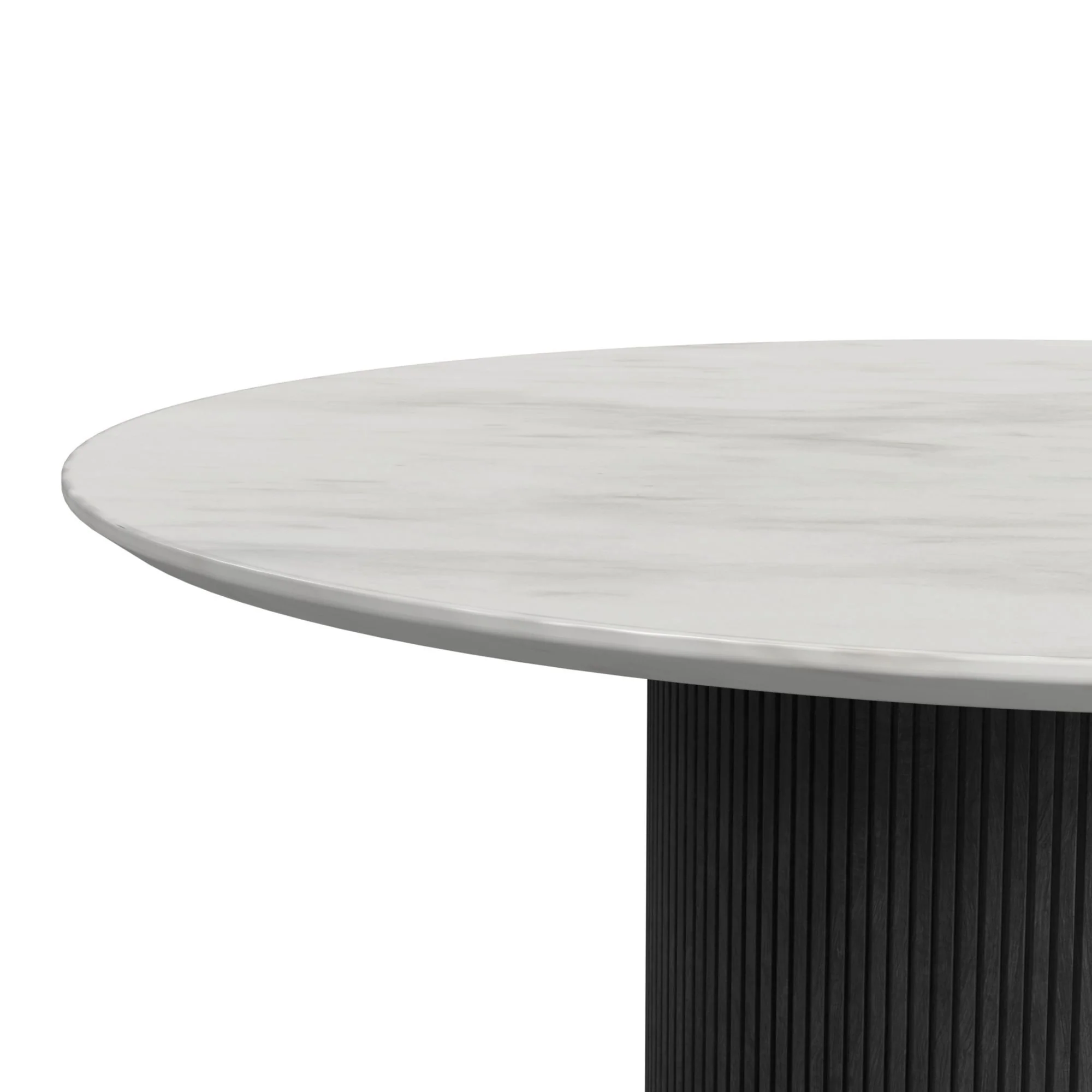Sylvie - Round Dining Table With Faux Marble Top - Image 10