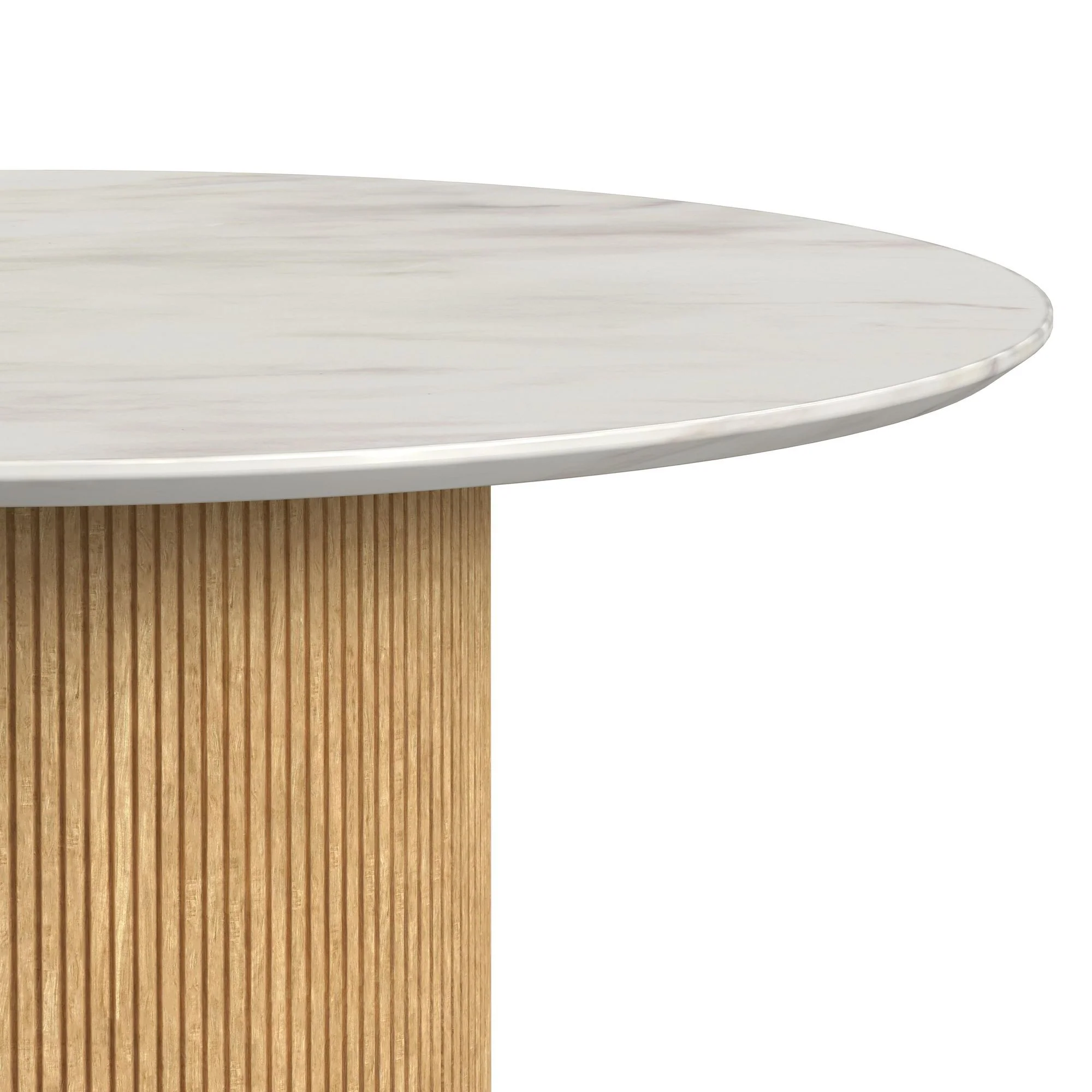 Sylvie - Round Dining Table With Faux Marble Top - Image 5