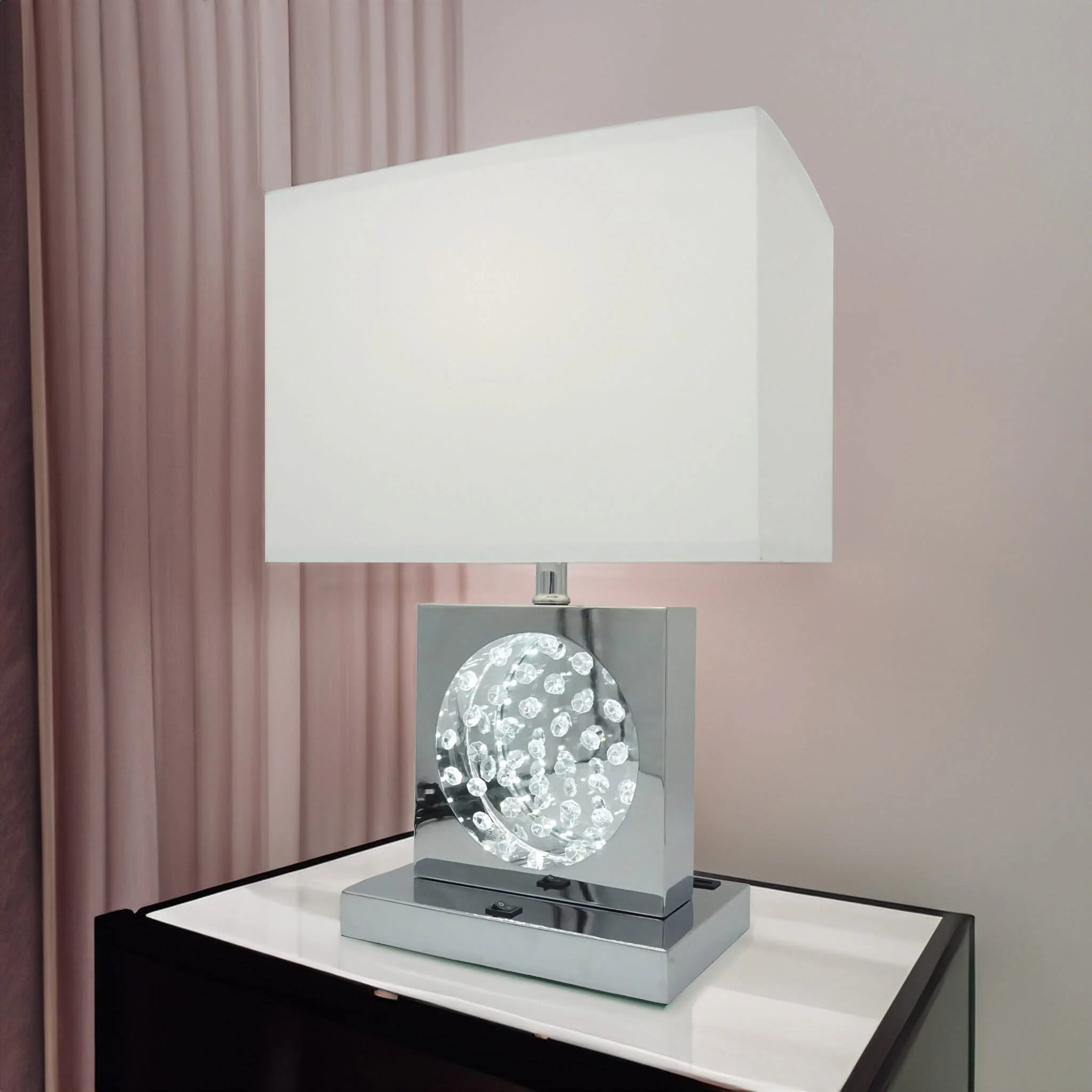 Table Lamp - Metal - Chrome - Image 2