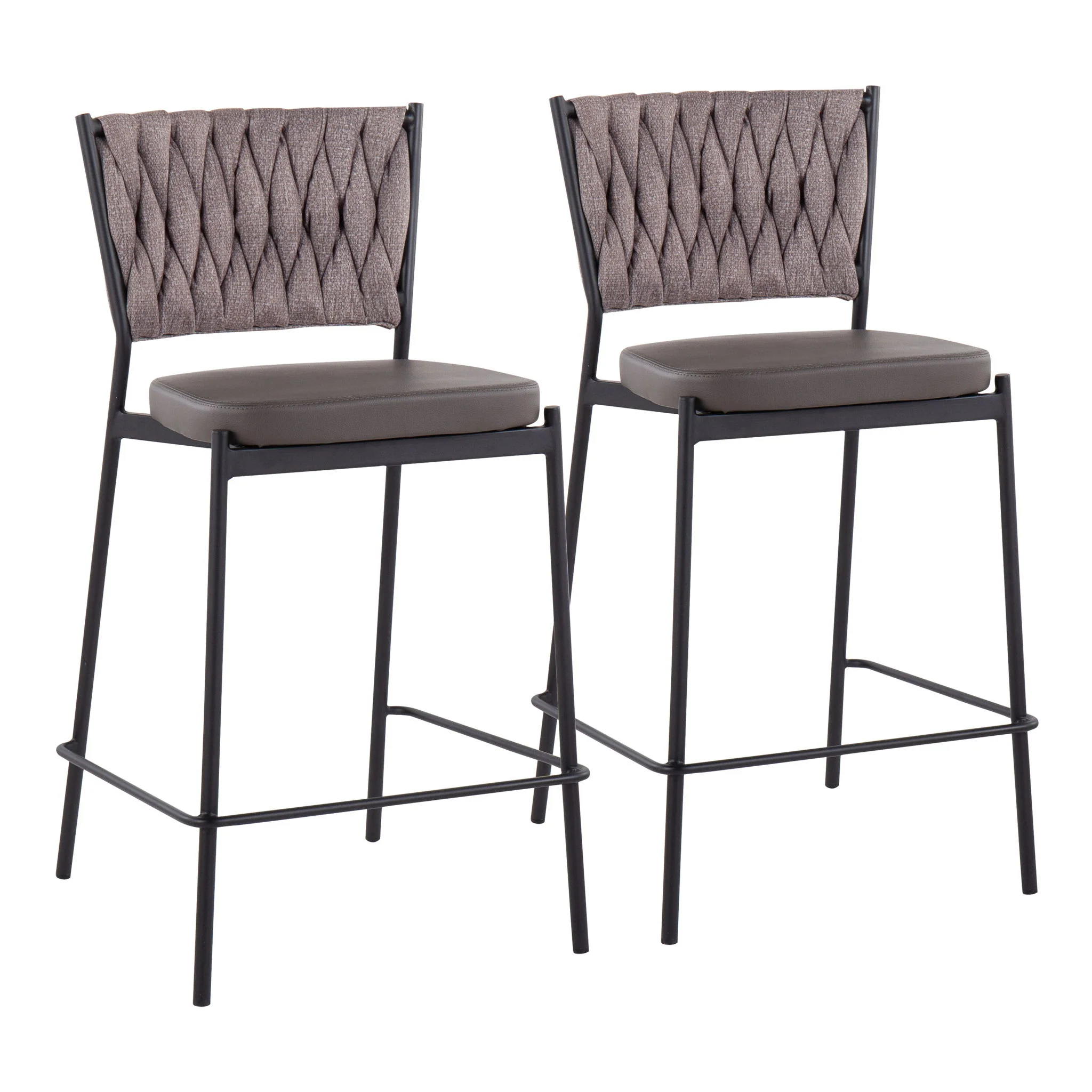 Tania - Braided Contemporary Counter Stool (Set of 2) - Image 2