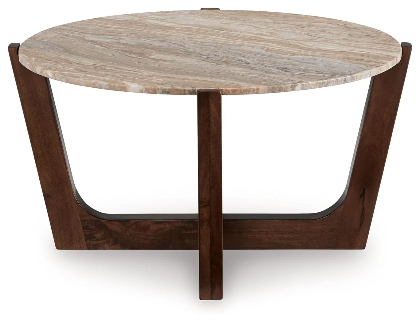 Tanidore - Round Cocktail Table - Warm Brown - Image 4