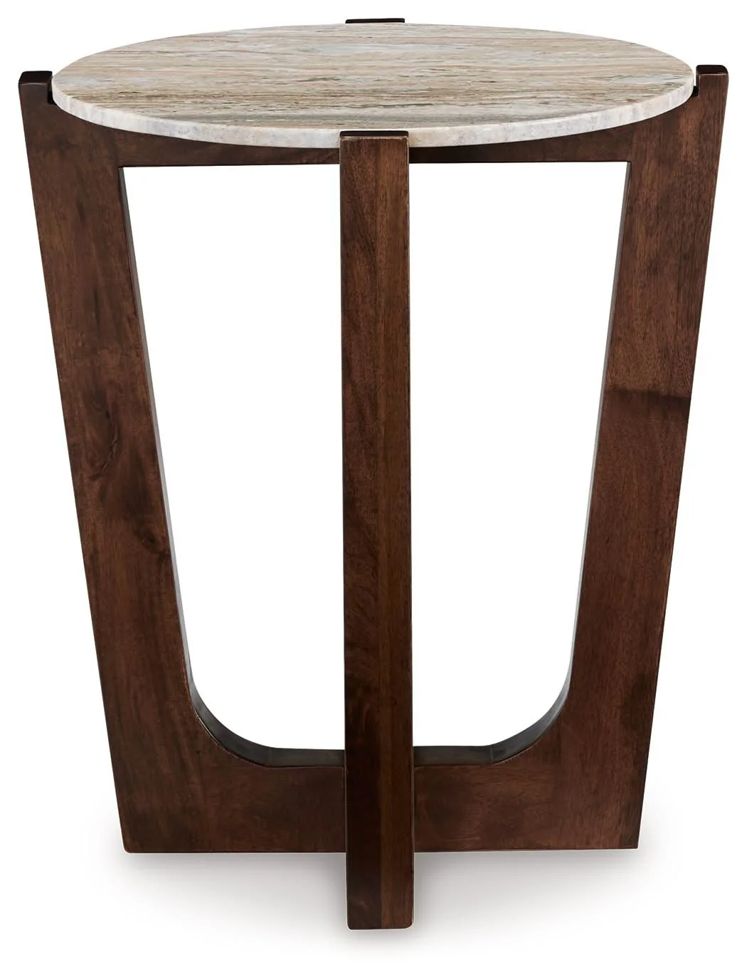 Tanidore - Round End Table - Warm Brown - Image 3