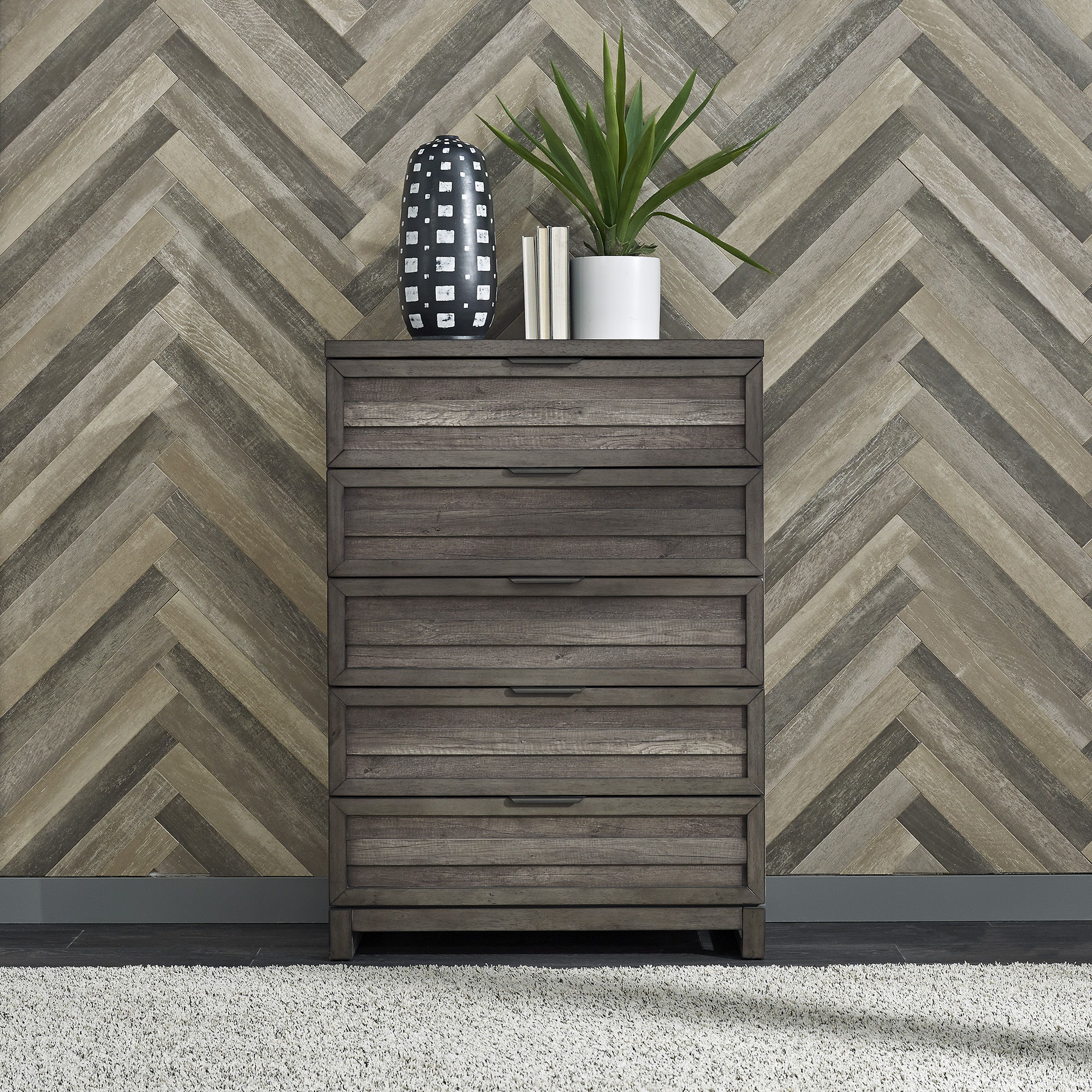 Tanners Creek - 5 Drawer Chest - Graystone - Image 4