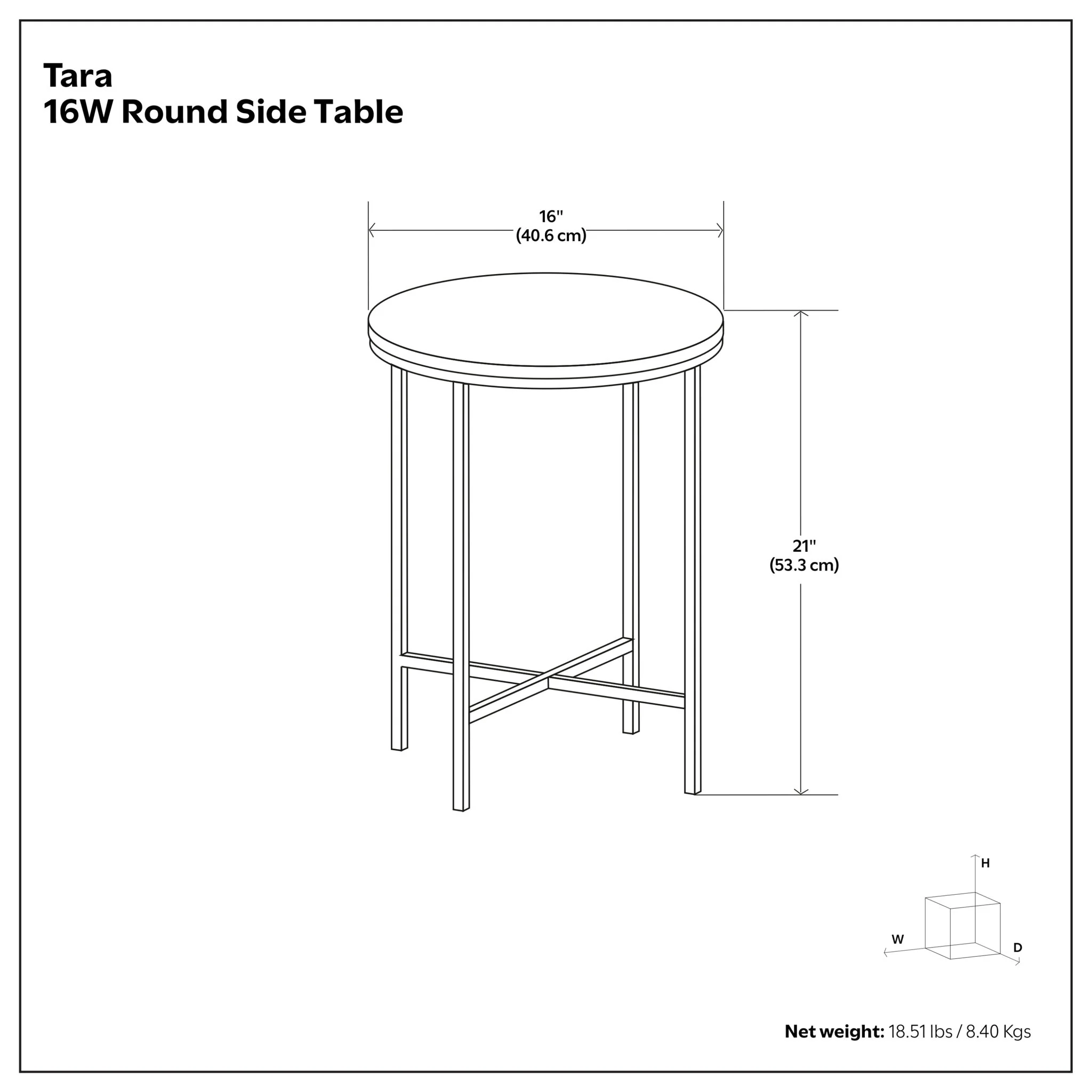 Tara - Side Table - Gold - Image 2