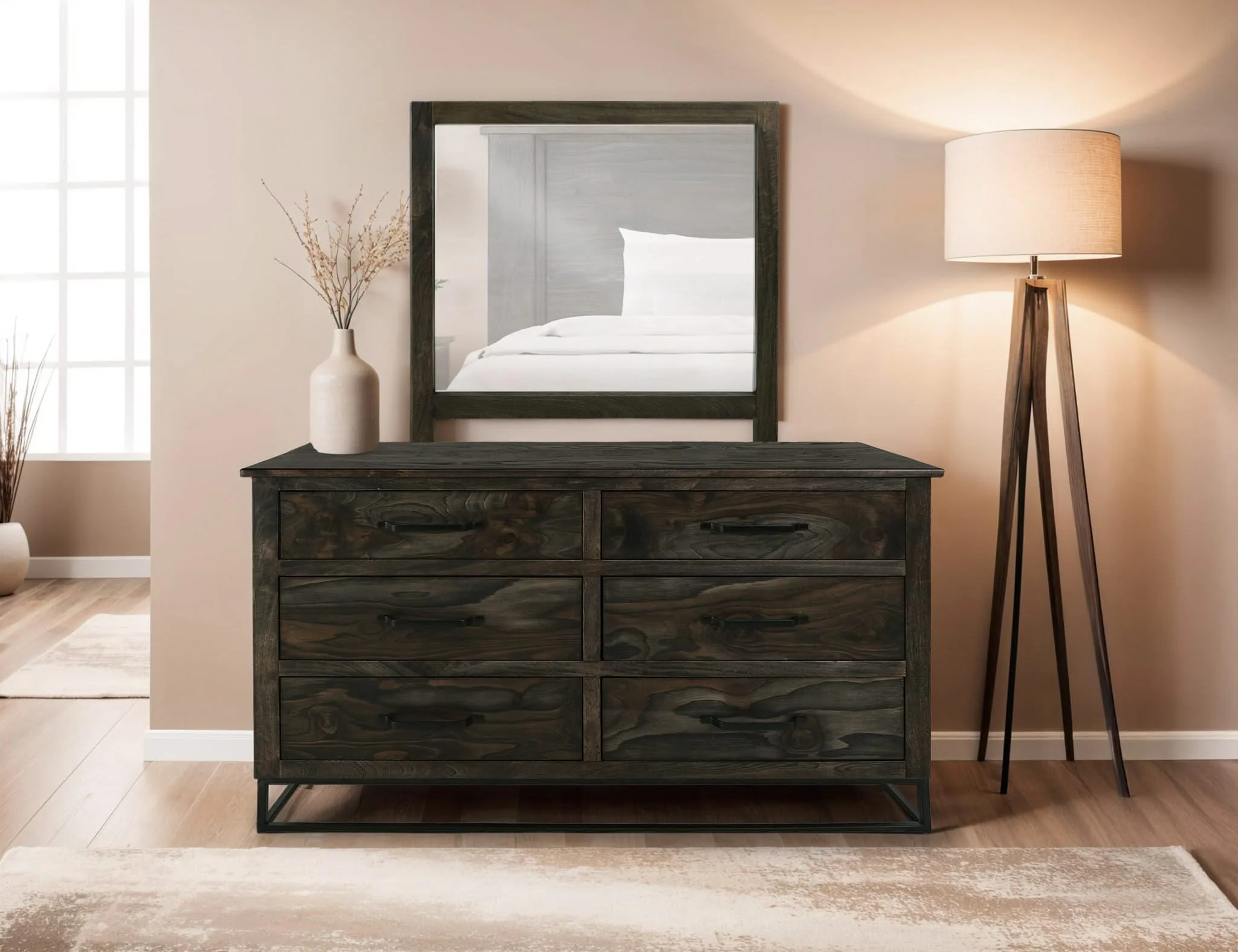 Teak - Mirror - Oil Black - Image 3