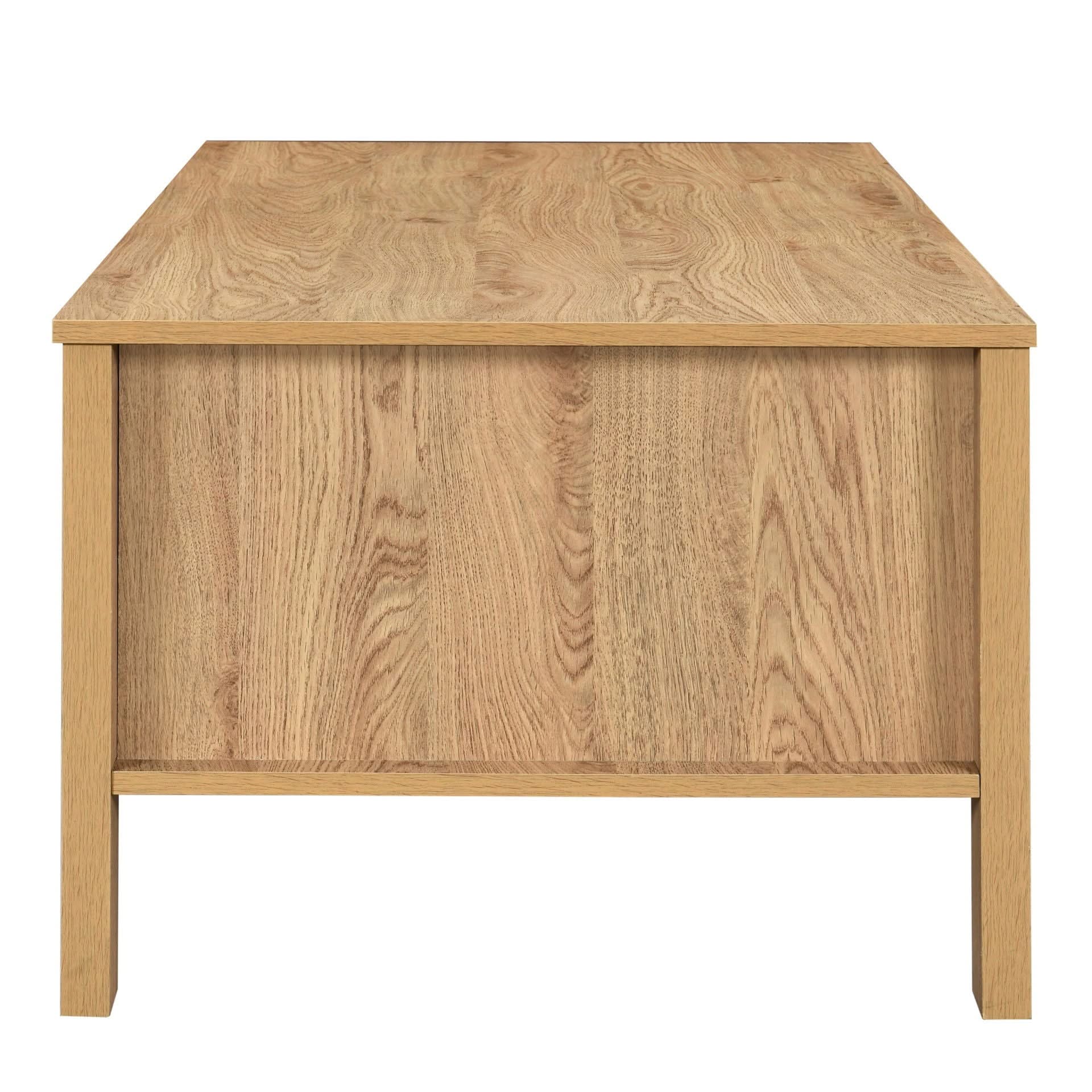 Thayer - 47" Two Drawer Coffee Table - Natural - Image 4