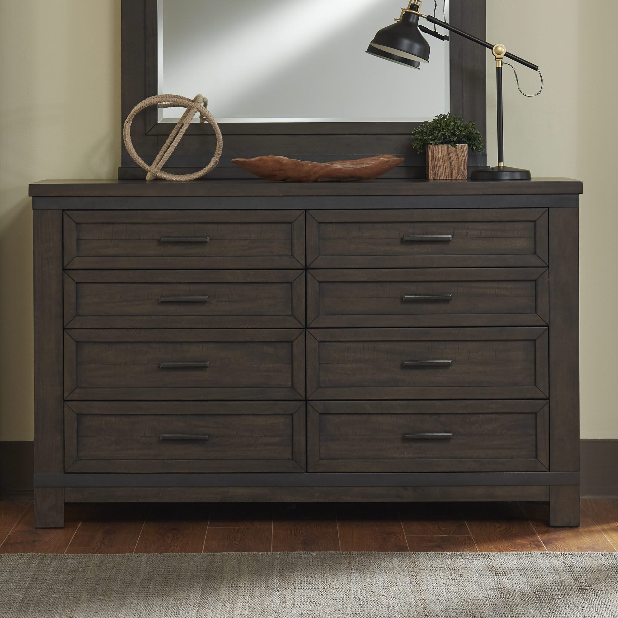 Thornwood Hills - 8 Drawer Dresser - Rock Beaten Brown - Image 4