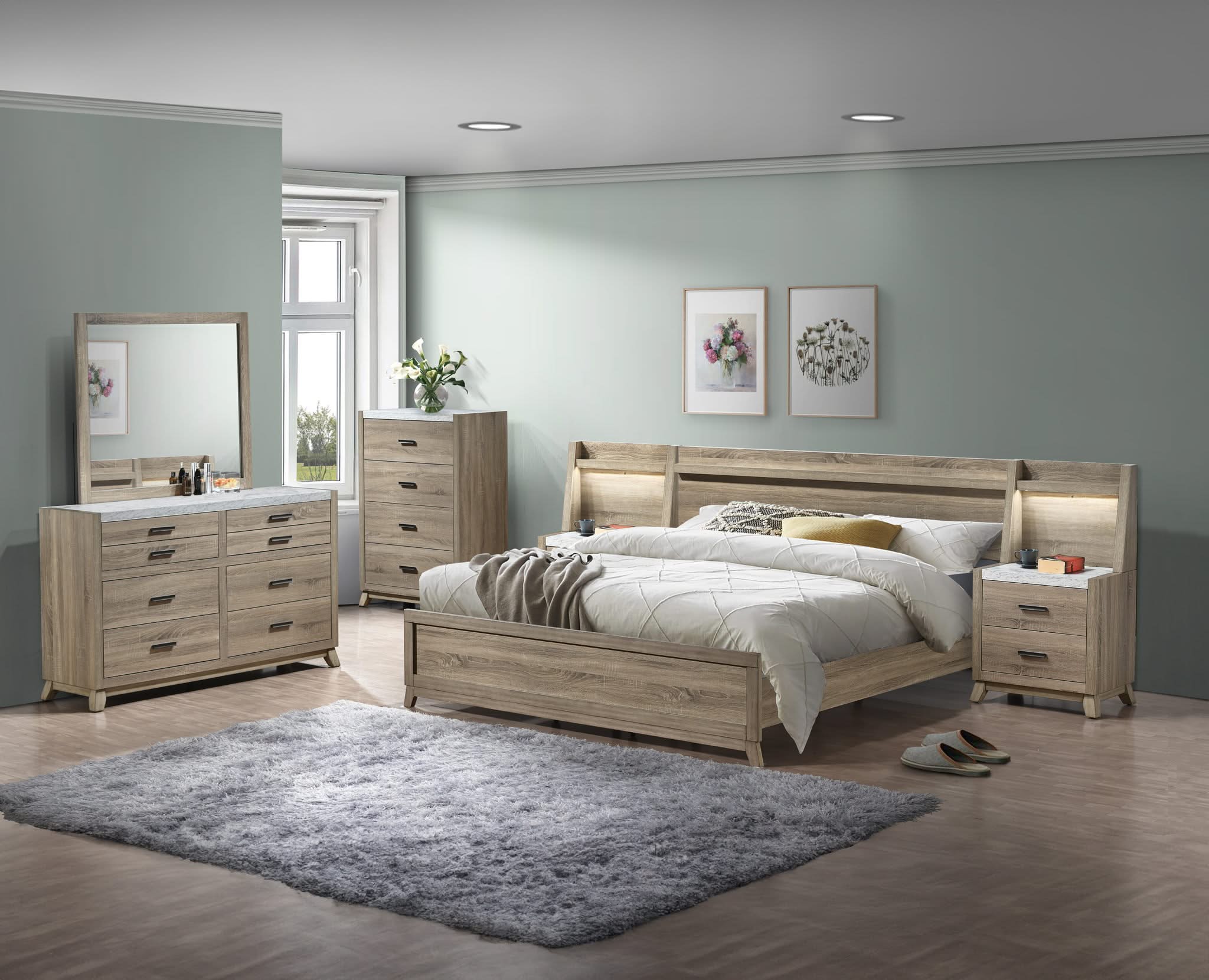 Tilston - Queen 5 Piece Bedroom Set - Natural