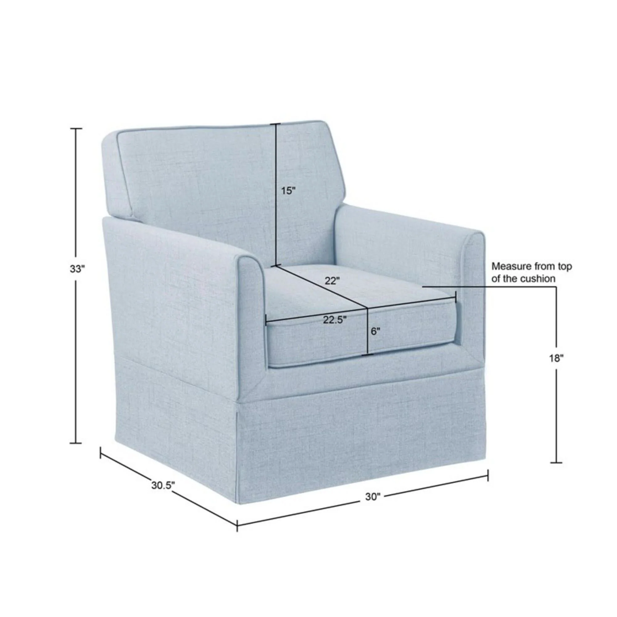 Timeless - Accent Armchair With Classic Track Arm Silhouette And Skirted Base - Image 4
