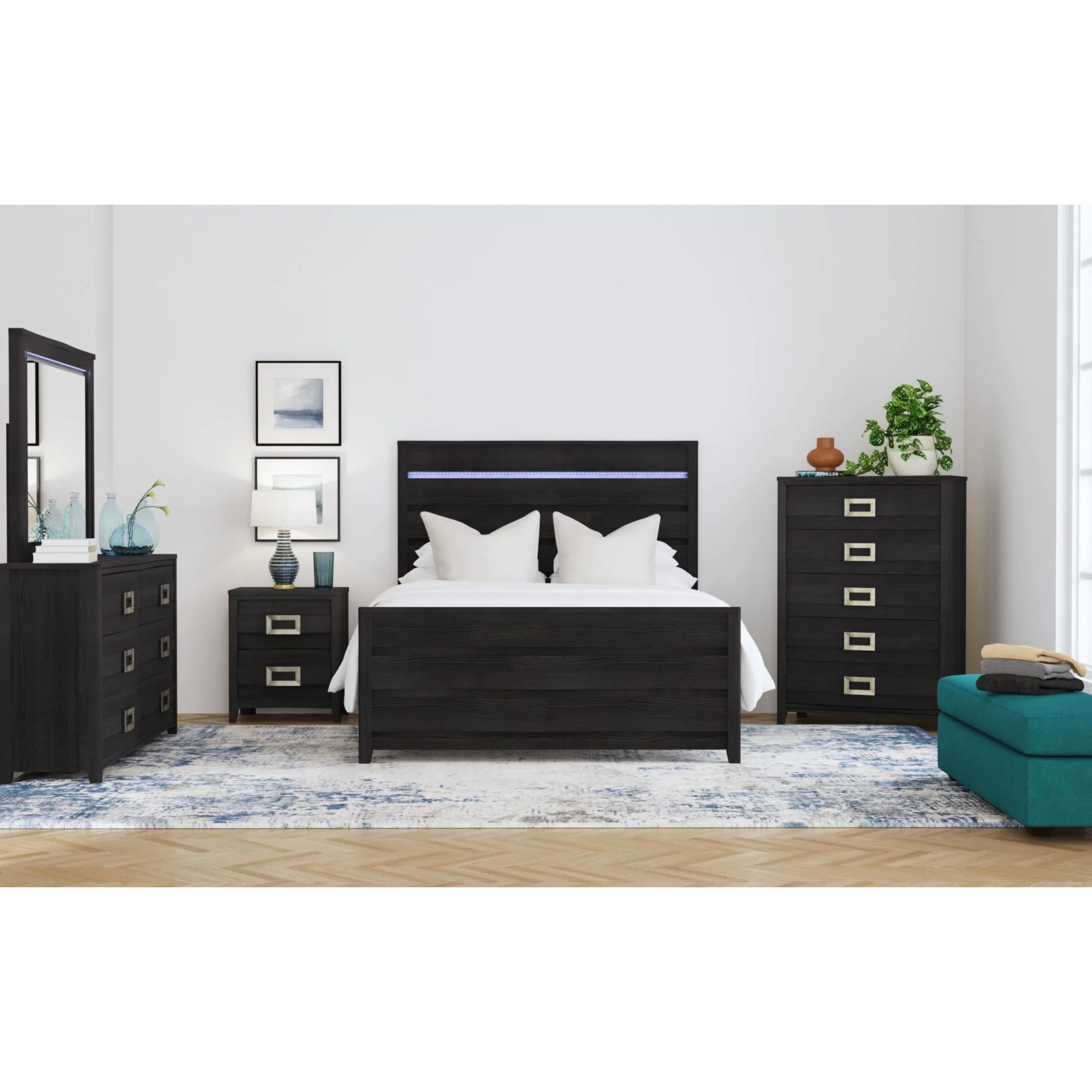 Tobias - Bed With LED - Image 8