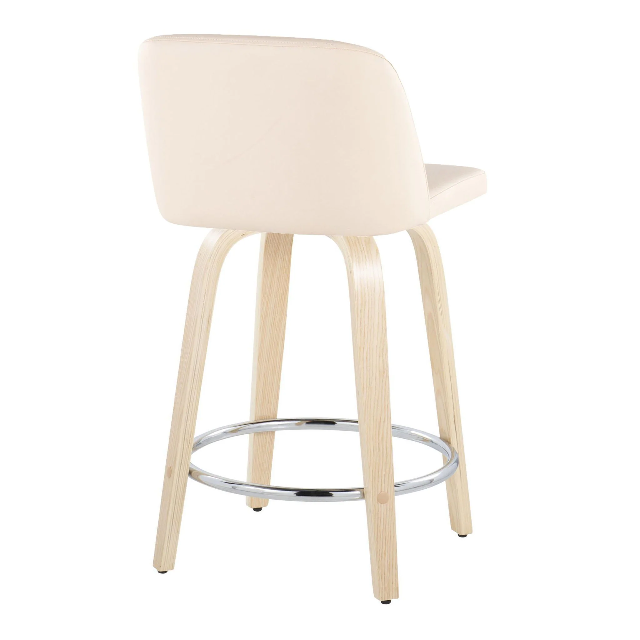 Toriano - Contemporary Fixed Height Counter Stool & Swivel And Round Footrest (Set of 2) - Image 10