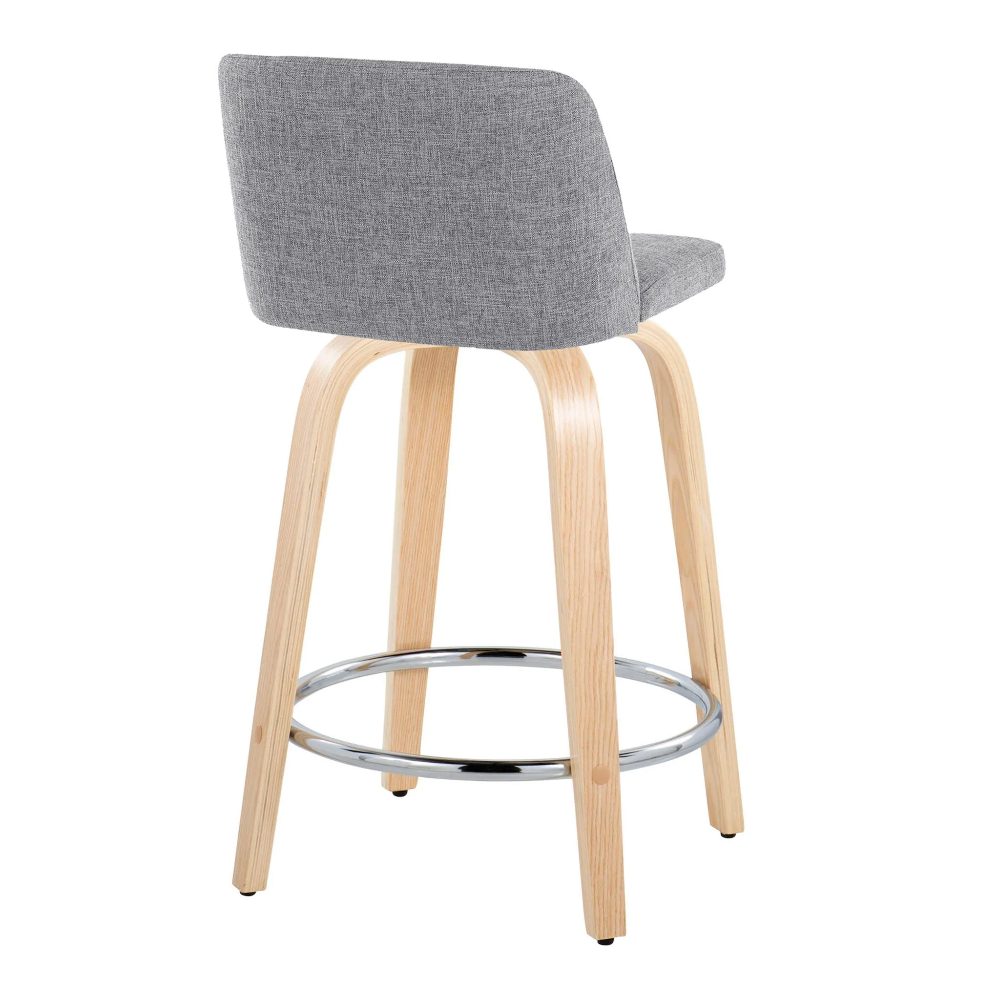 Toriano - Contemporary Fixed Height Counter Stool & Swivel And Round Footrest (Set of 2) - Image 7