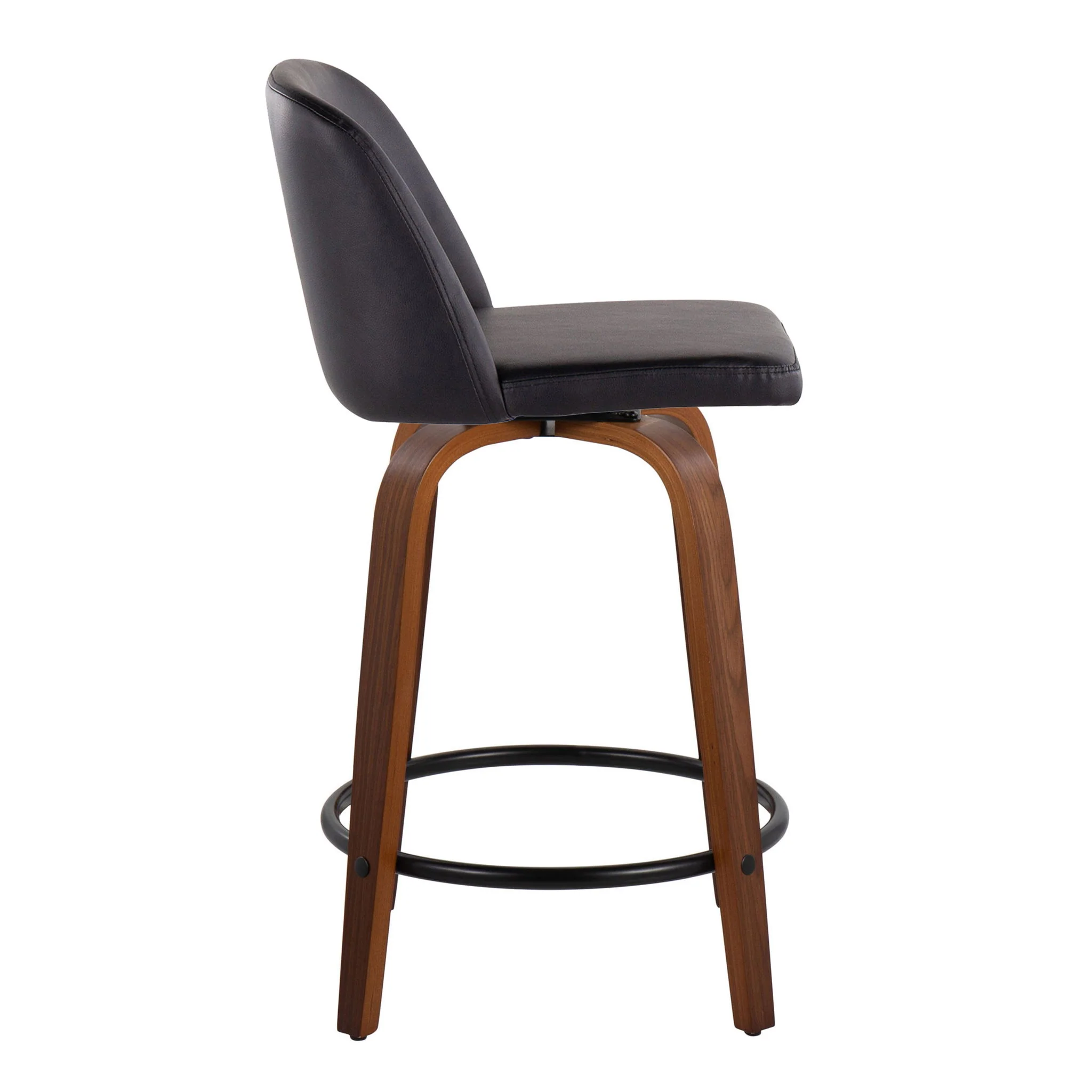 Toriano - Mid Century Modern, Fixed Height Counter Stool & Swivel And Round Footrest (Set of 2) - Image 10