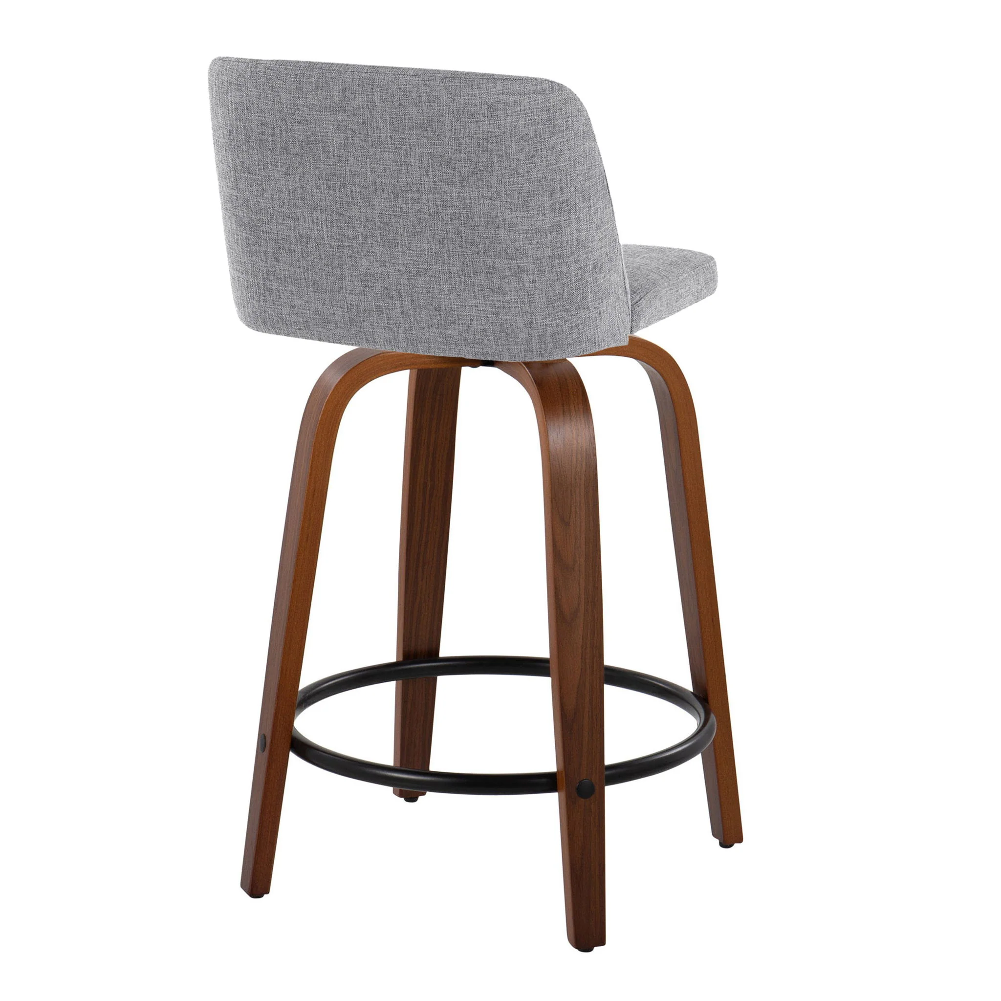 Toriano - Mid Century Modern, Fixed Height Counter Stool & Swivel And Round Footrest (Set of 2) - Image 11