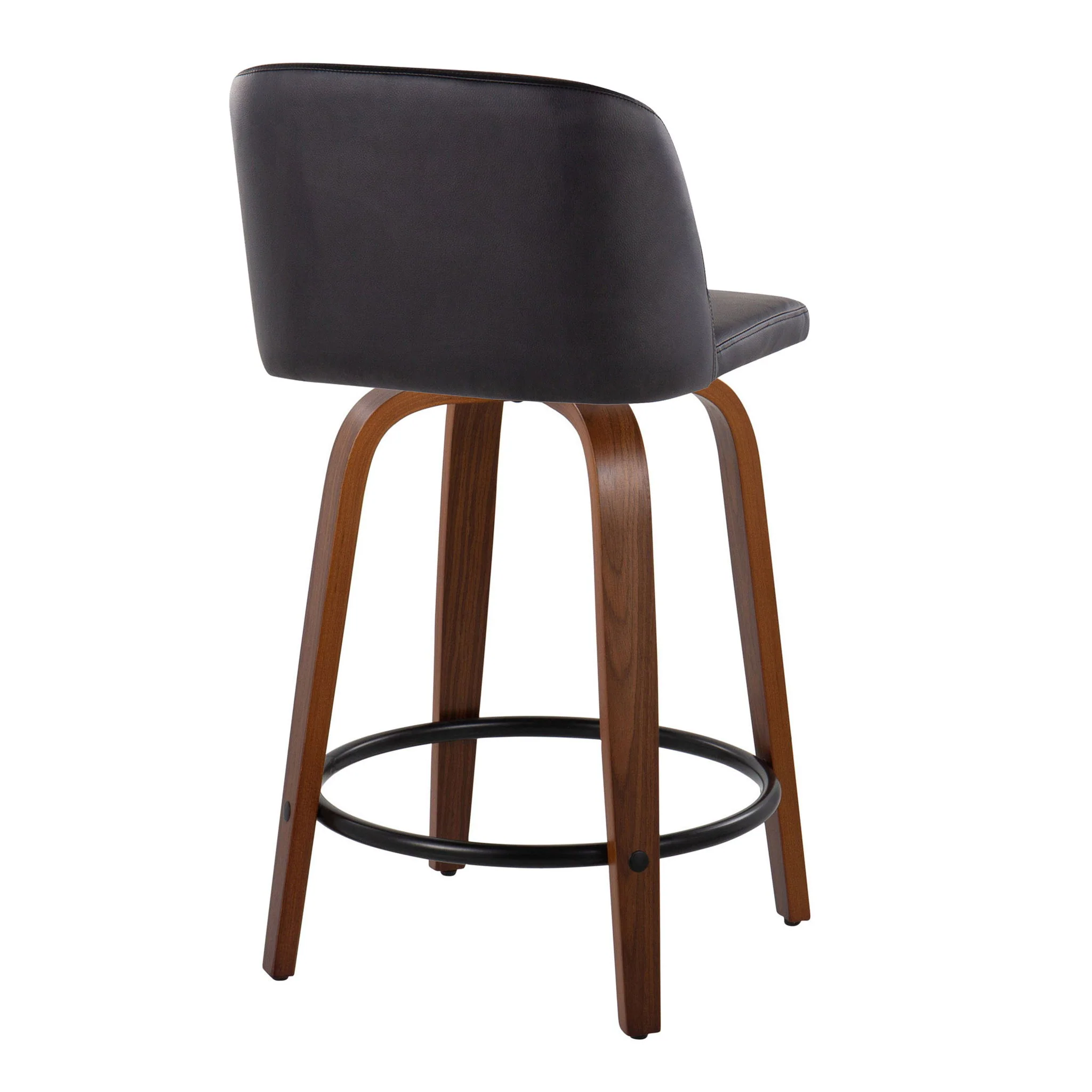 Toriano - Mid Century Modern, Fixed Height Counter Stool & Swivel And Round Footrest (Set of 2) - Image 13