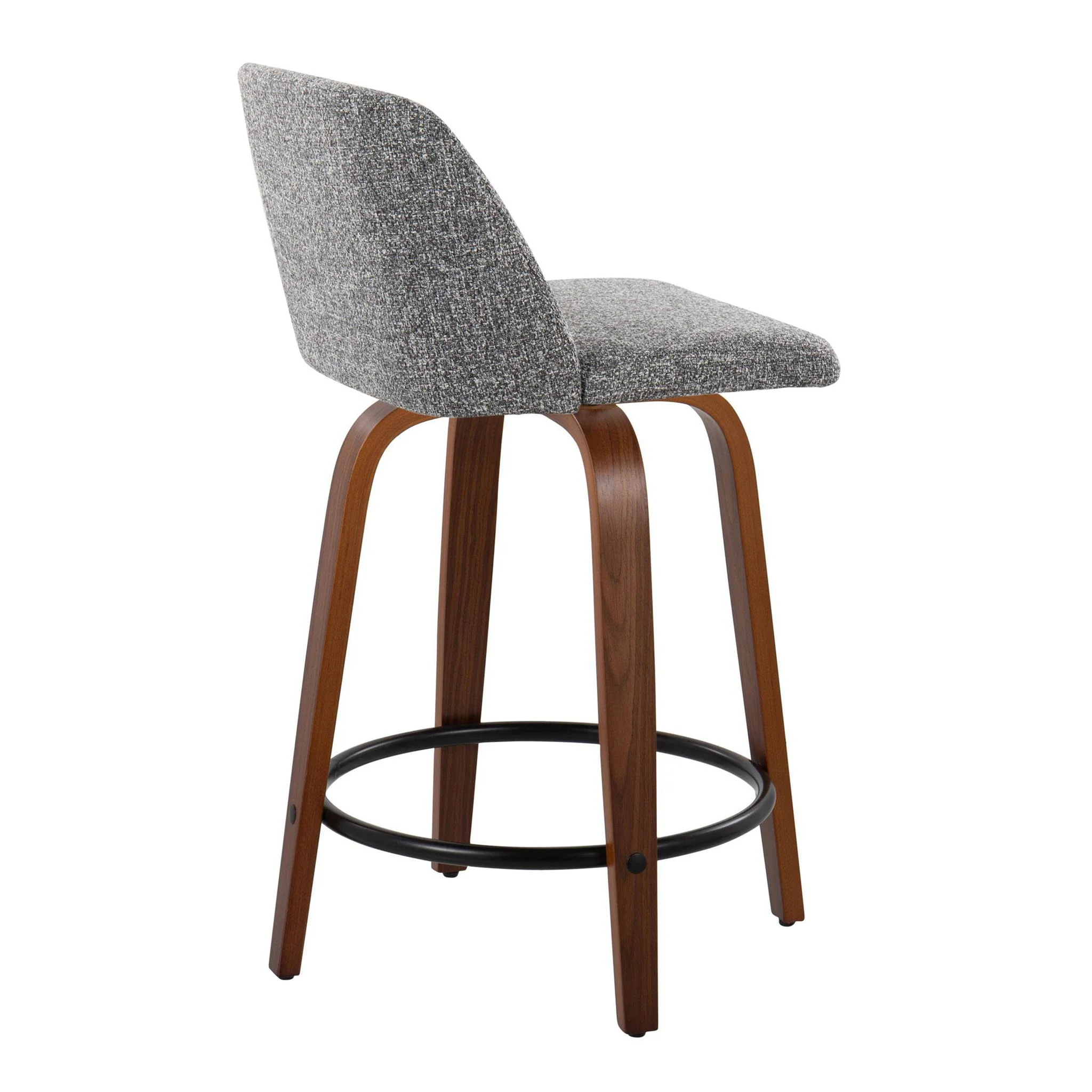 Toriano - Mid Century Modern, Fixed Height Counter Stool & Swivel And Round Footrest (Set of 2) - Image 14
