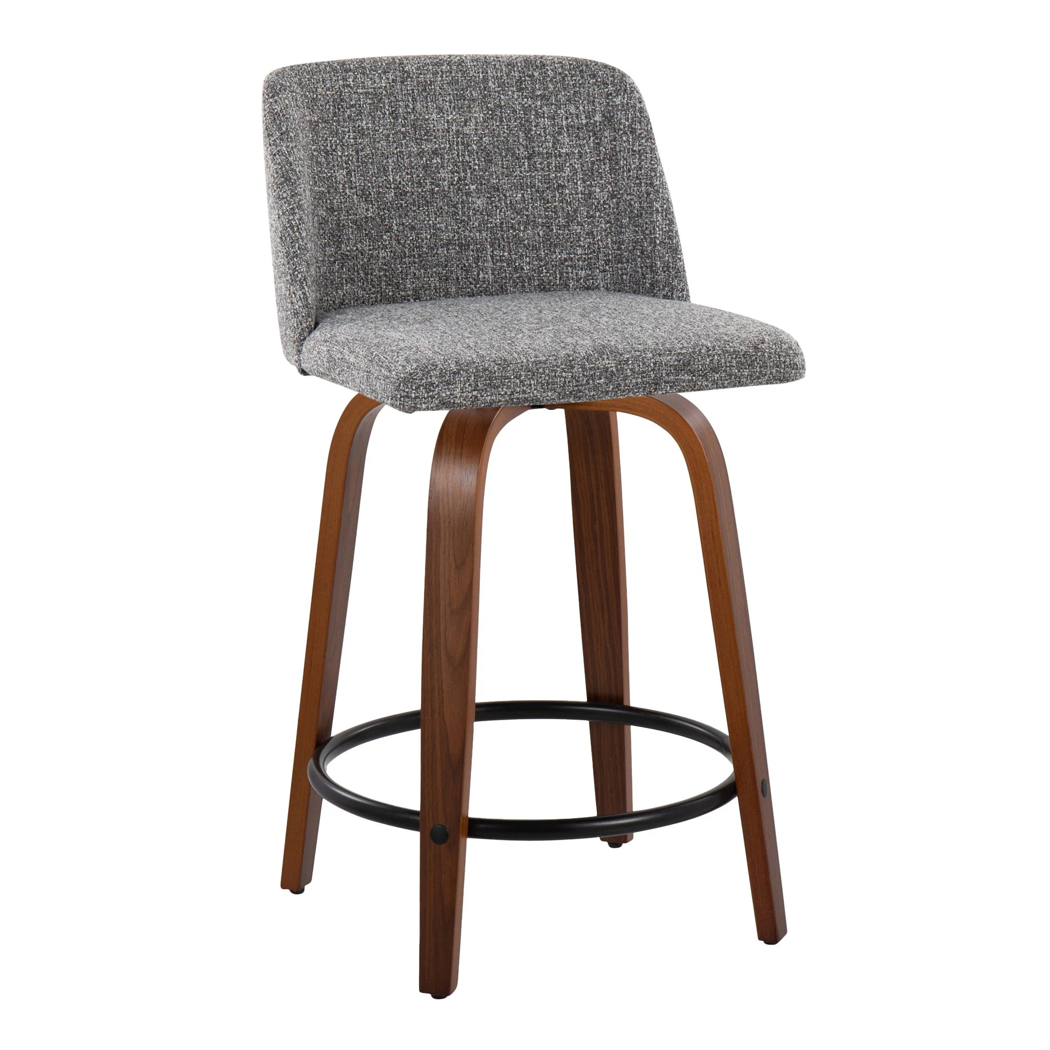 Toriano - Mid Century Modern, Fixed Height Counter Stool & Swivel And Round Footrest (Set of 2) - Image 16