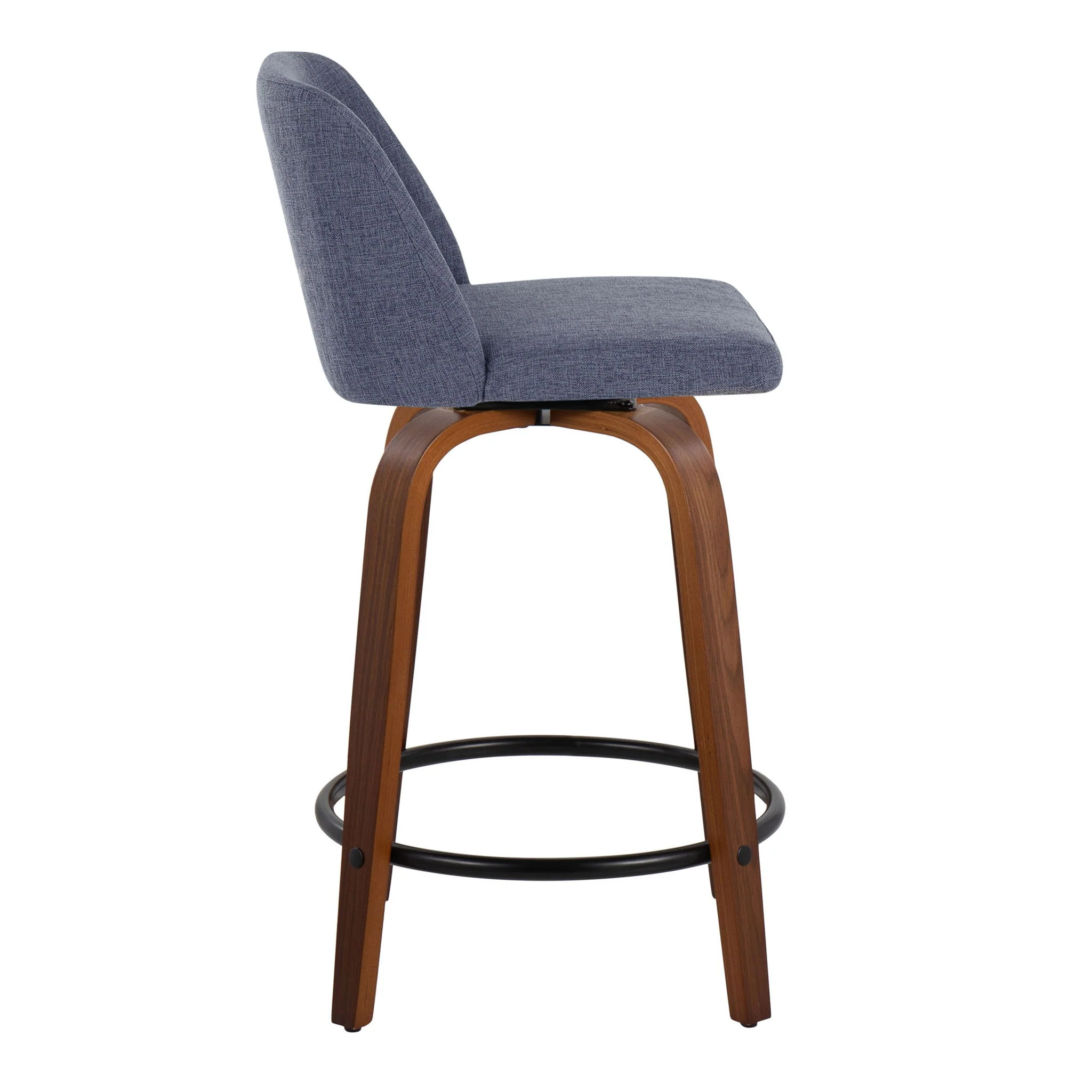 Toriano - Mid Century Modern, Fixed Height Counter Stool & Swivel And Round Footrest (Set of 2) - Image 17