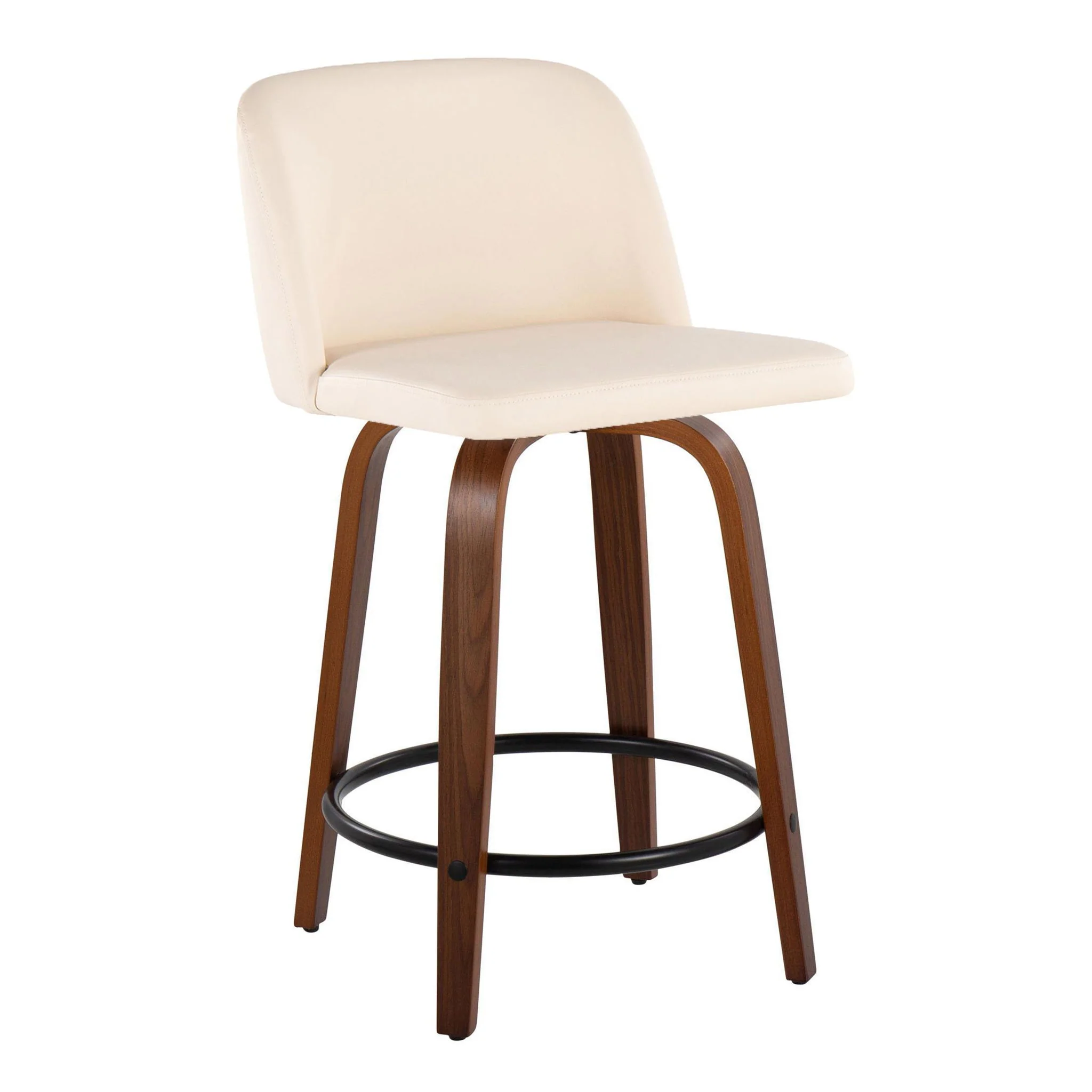 Toriano - Mid Century Modern, Fixed Height Counter Stool & Swivel And Round Footrest (Set of 2) - Image 18