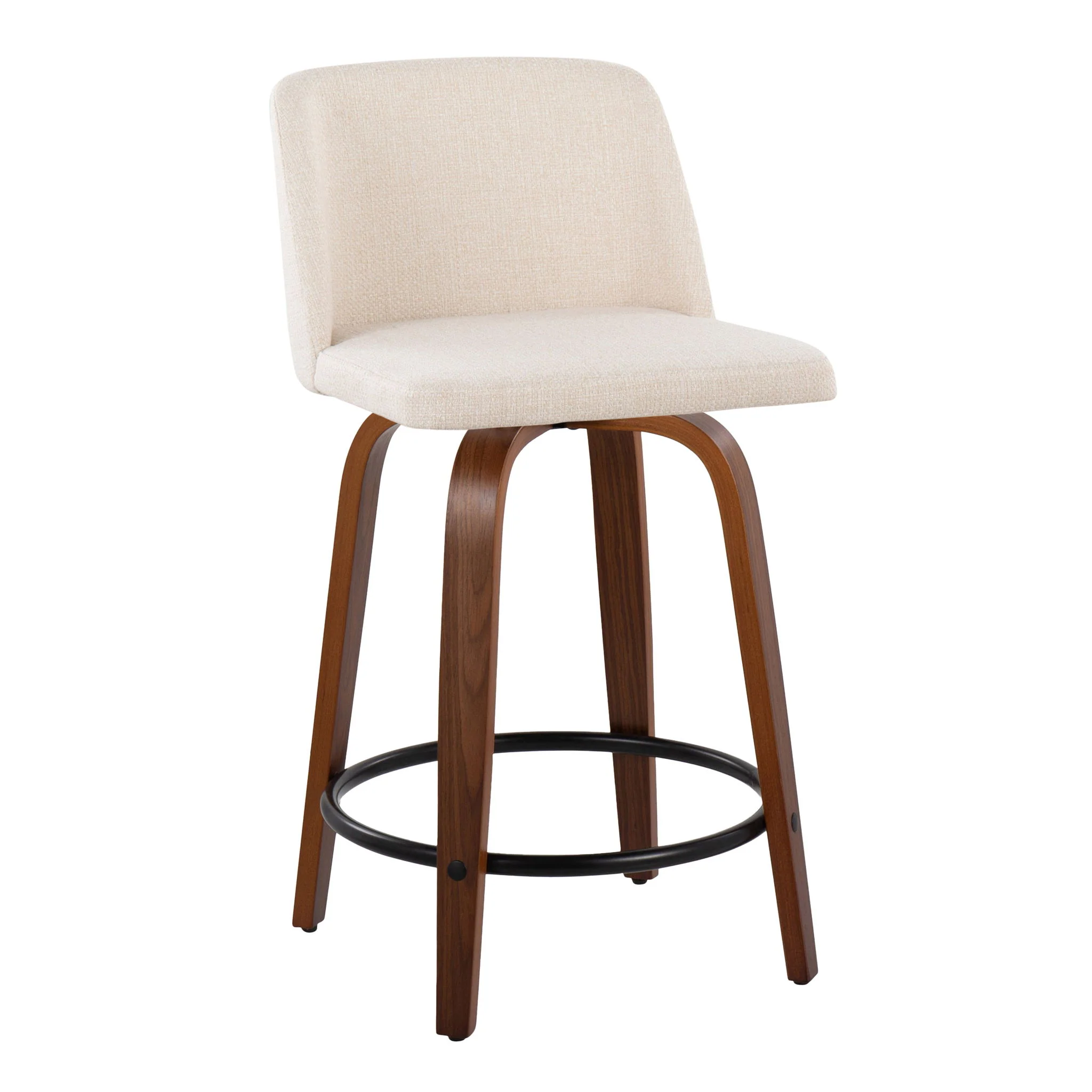 Toriano - Mid Century Modern, Fixed Height Counter Stool & Swivel And Round Footrest (Set of 2) - Image 21