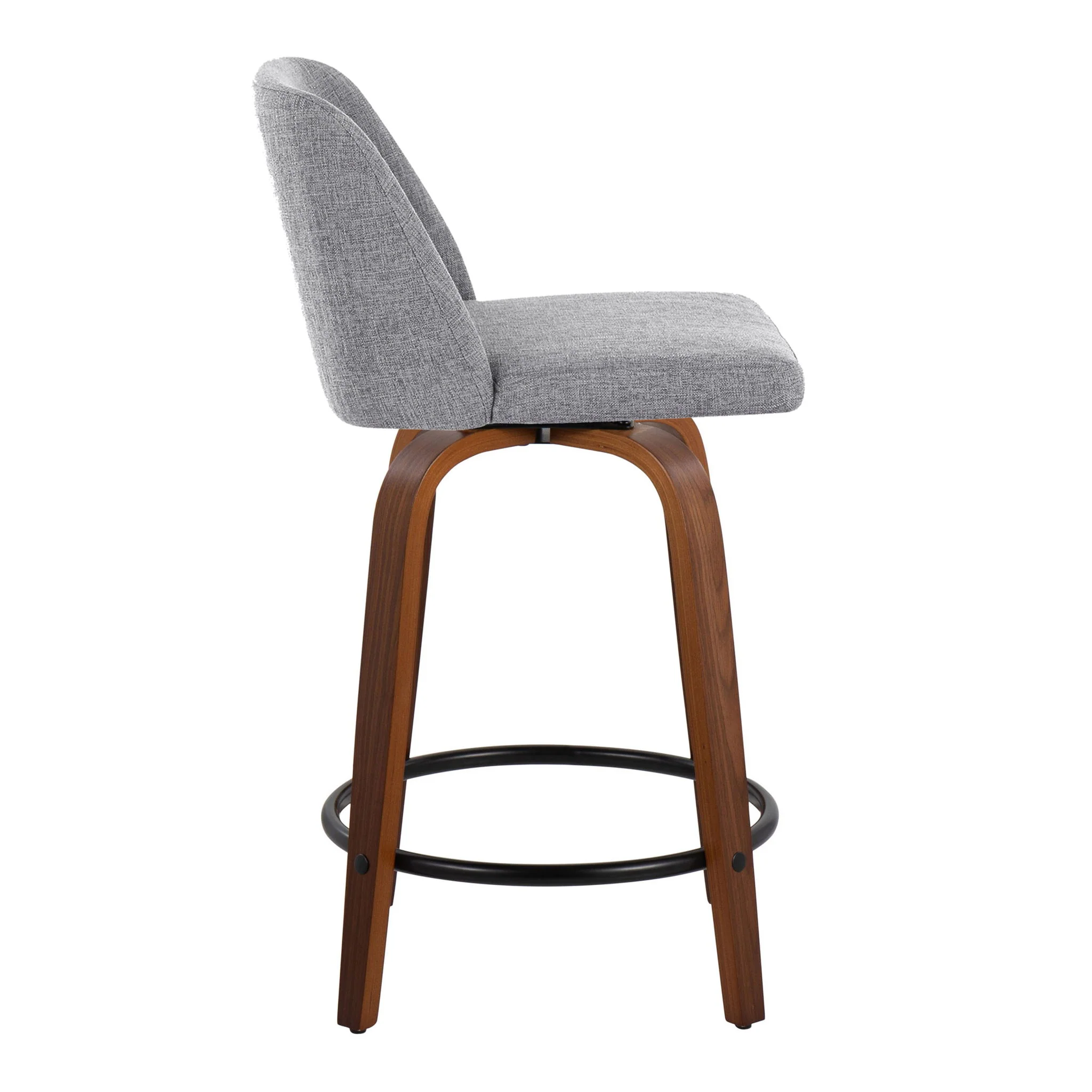 Toriano - Mid Century Modern, Fixed Height Counter Stool & Swivel And Round Footrest (Set of 2) - Image 22