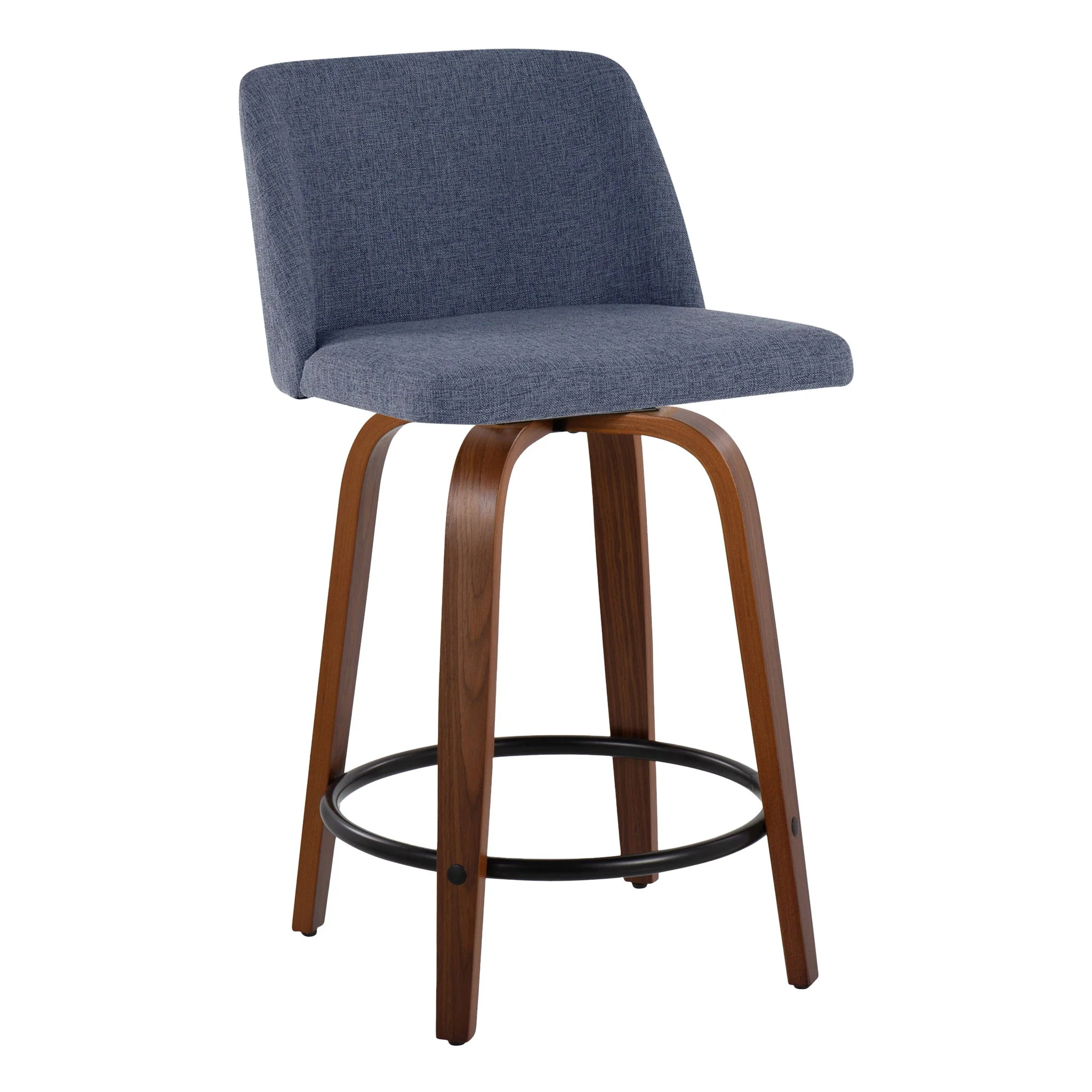 Toriano - Mid Century Modern, Fixed Height Counter Stool & Swivel And Round Footrest (Set of 2) - Image 23