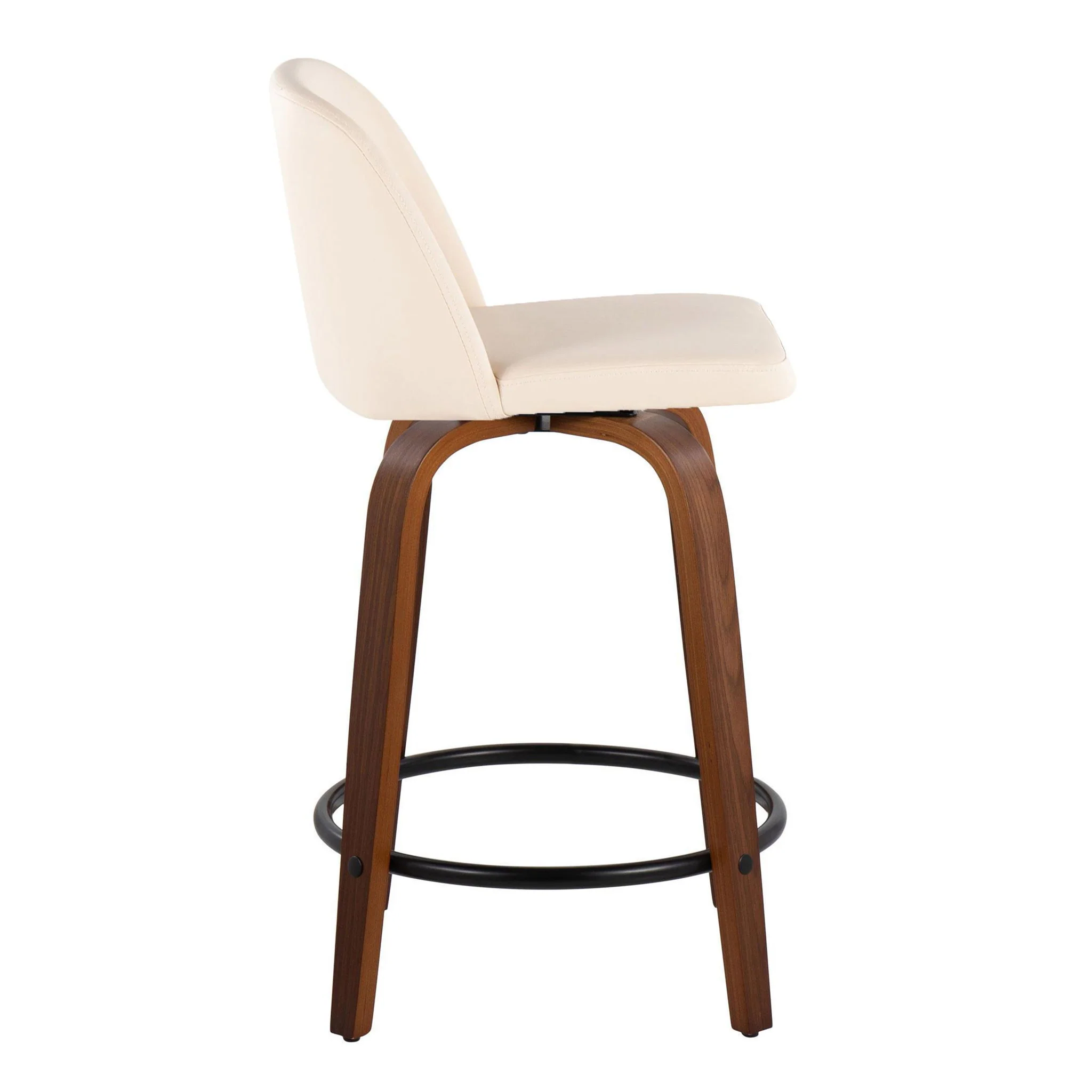 Toriano - Mid Century Modern, Fixed Height Counter Stool & Swivel And Round Footrest (Set of 2) - Image 24