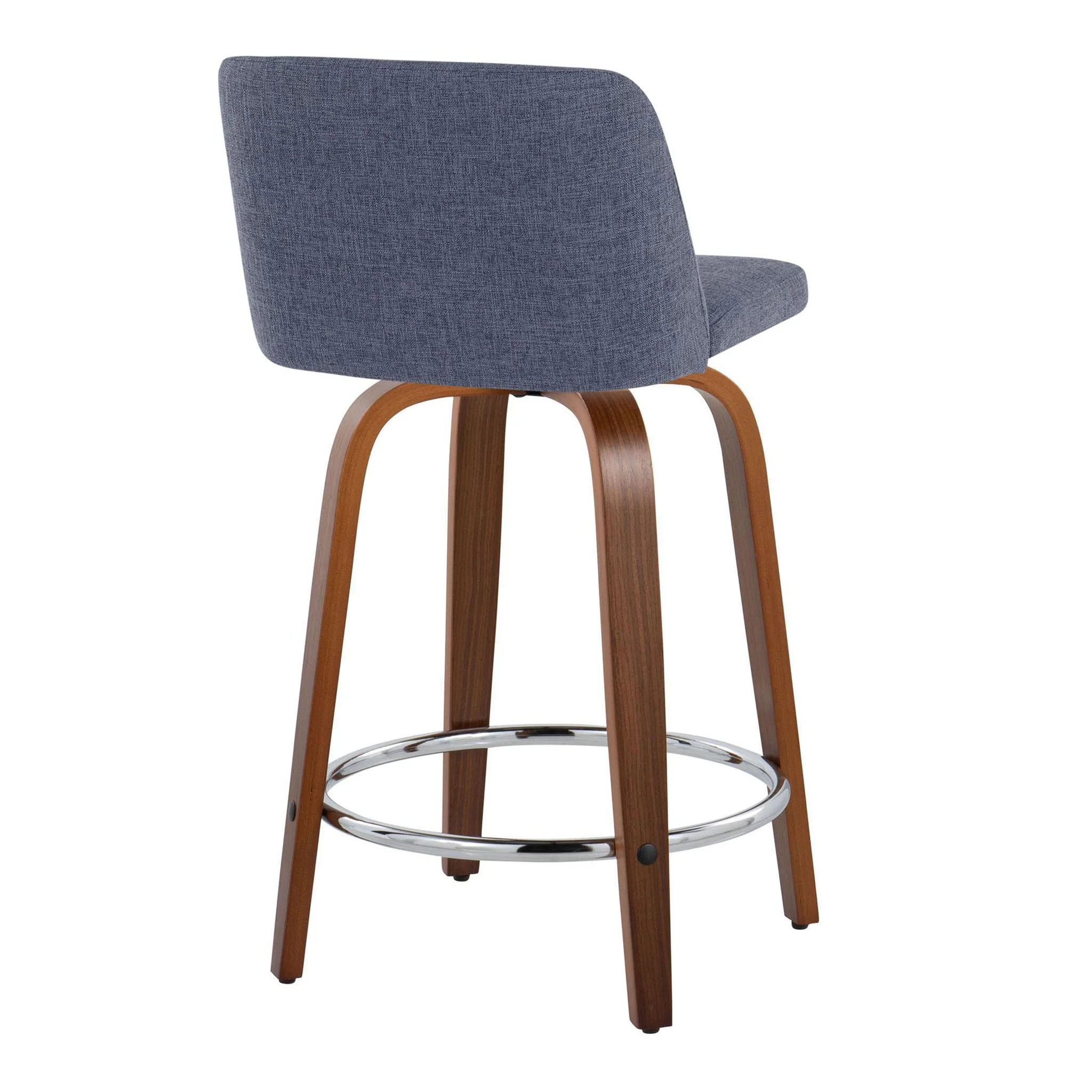 Toriano - Mid Century Modern Fixed Height Counter Stool With Swivel With Round Footrest (Set of 2) - Image 25