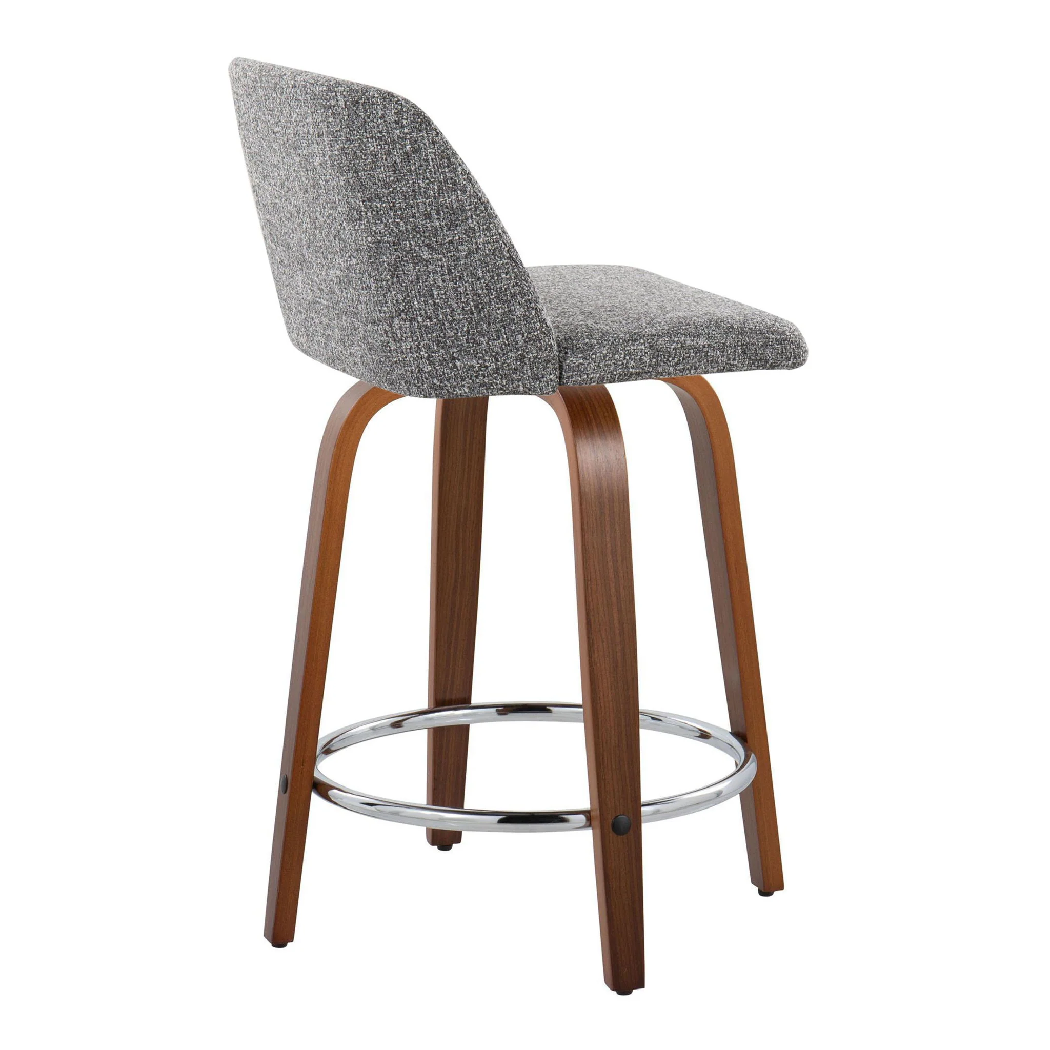 Toriano - Mid Century Modern Fixed Height Counter Stool With Swivel With Round Footrest (Set of 2) - Image 26