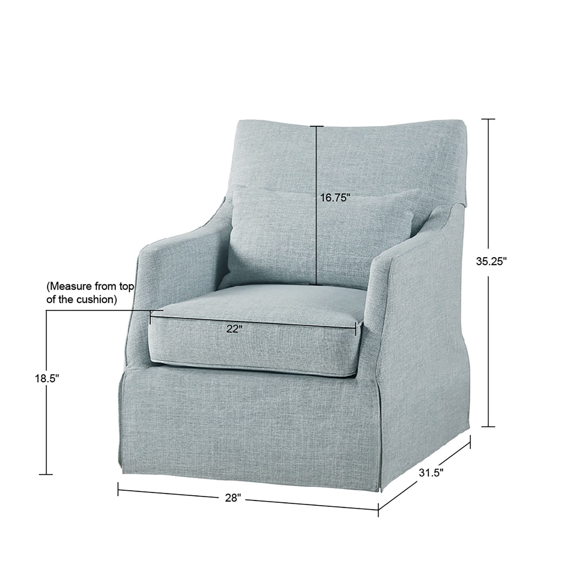 Traditional Design London Skirted Swivel Chair - Image 7
