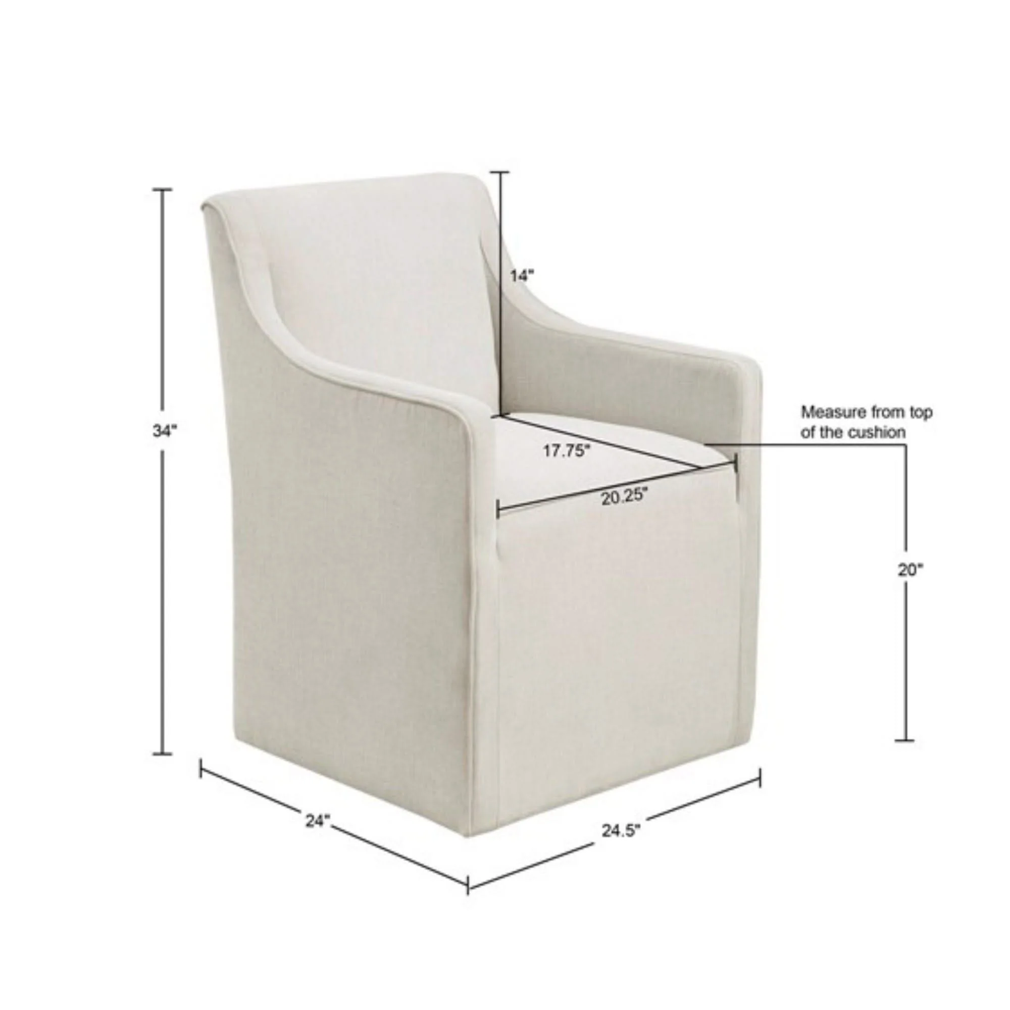 Traditional Skirted Dining Arm Chair - Image 4