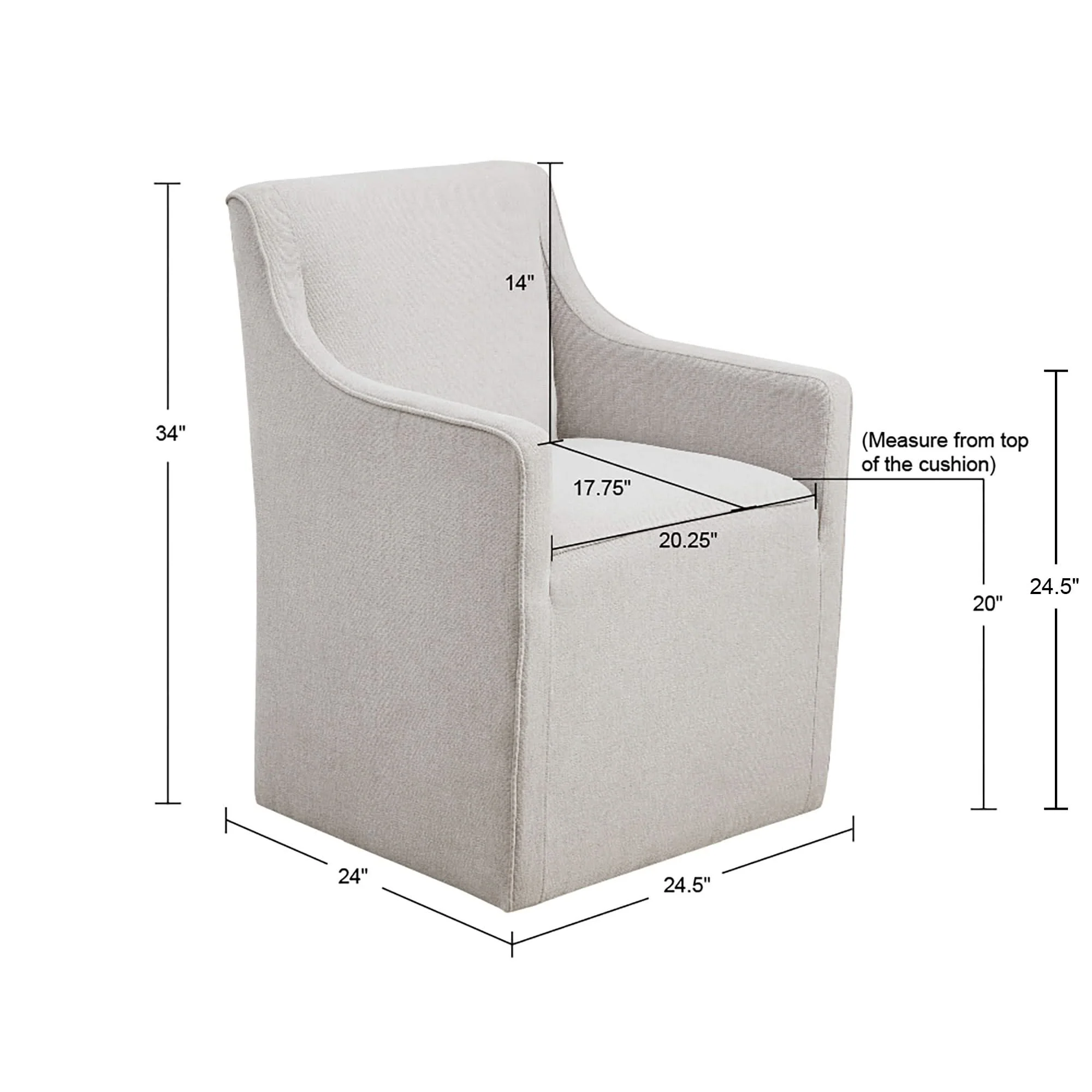 Traditional Skirted Dining Arm Chair - Image 7