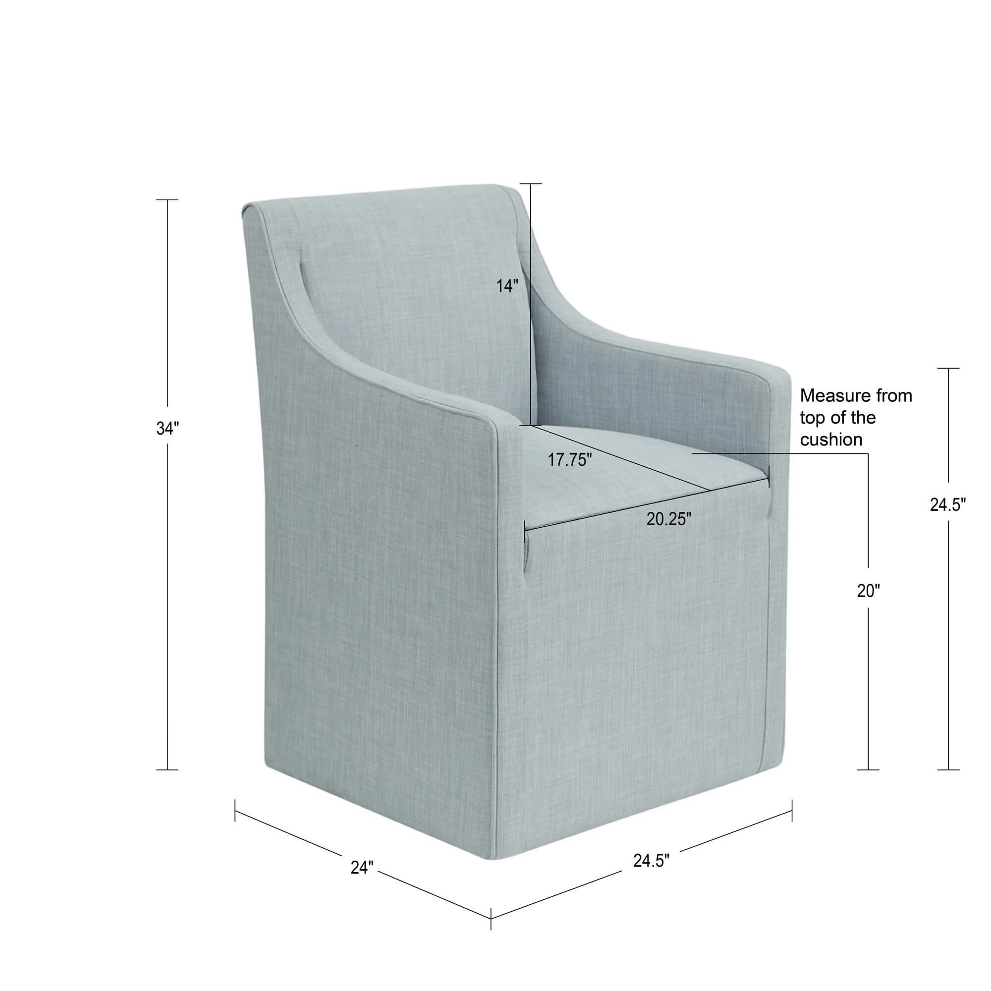 Traditional Skirted Dining Arm Chair - Image 8