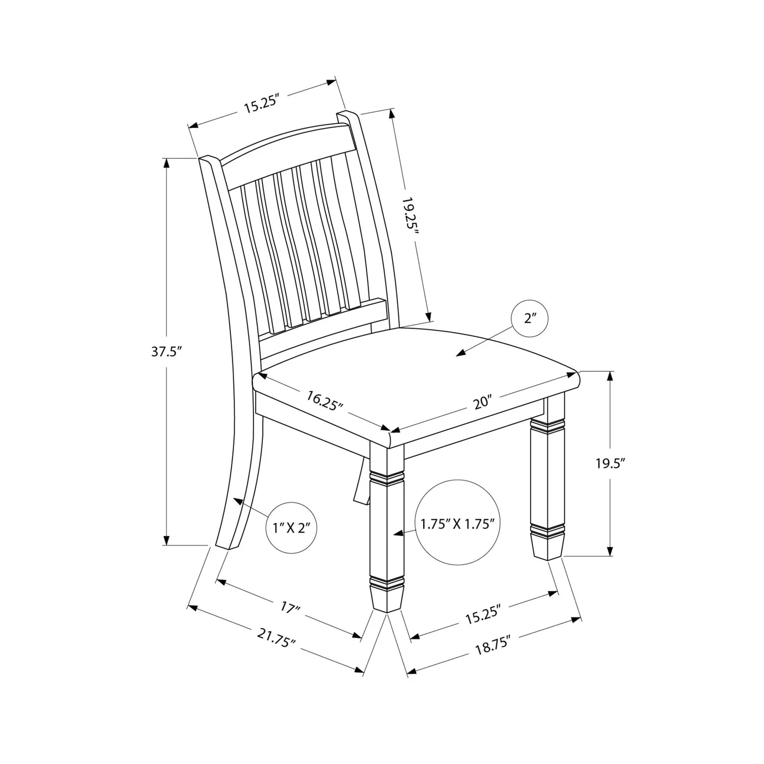 Transitional Dining Chair (Set of 2) - Image 7