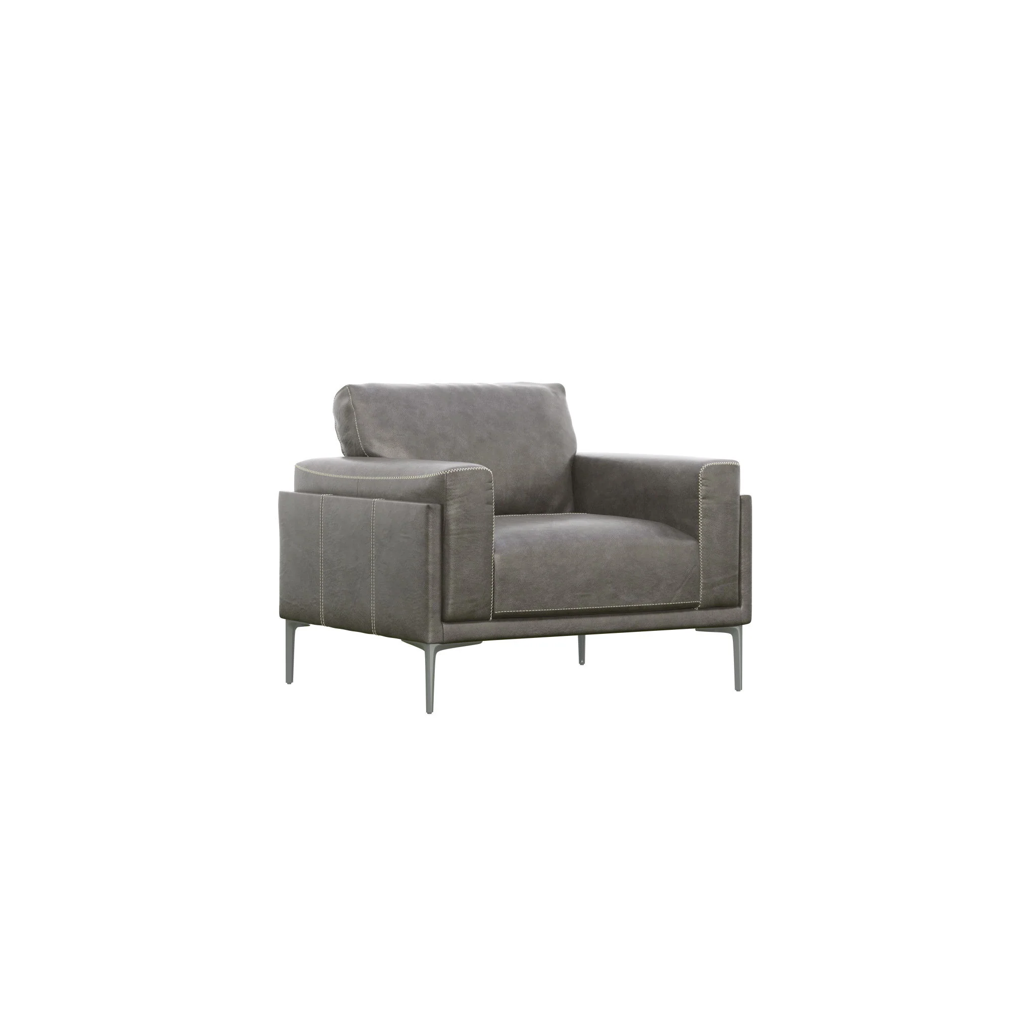 Transitional Fabric Chair - Dark Gray - Image 3