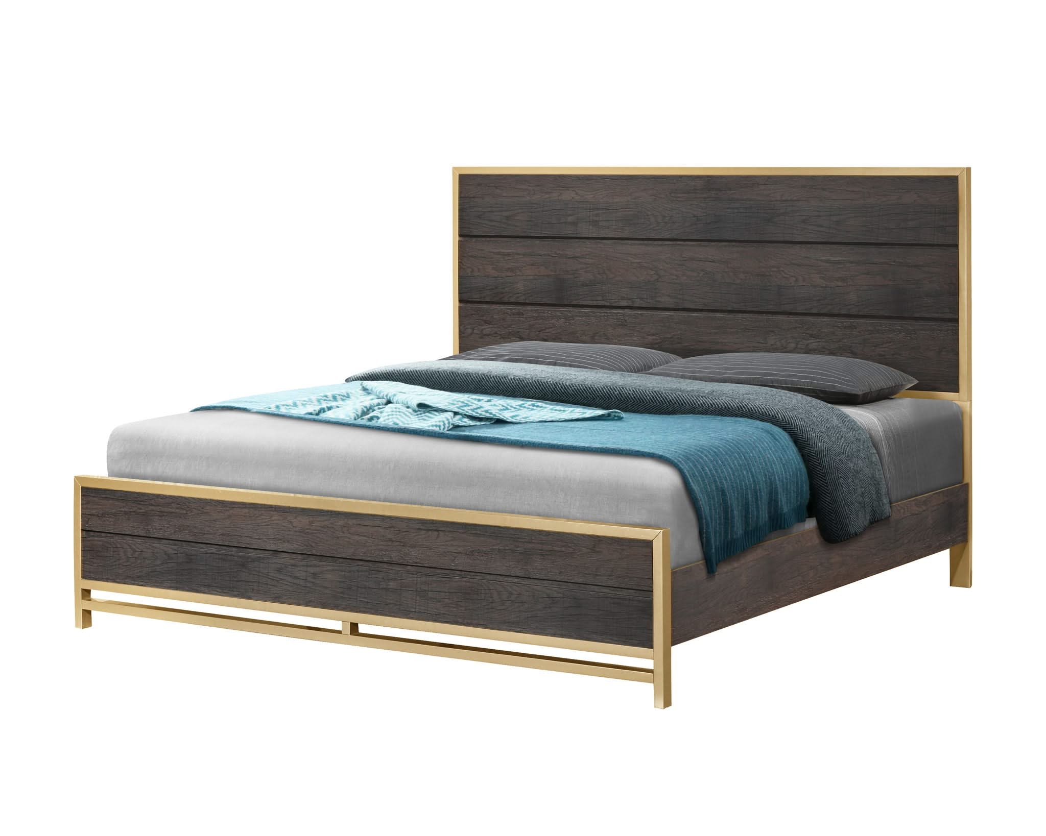 Trevor - King 4 Piece Bedroom Set - Brown - Image 2