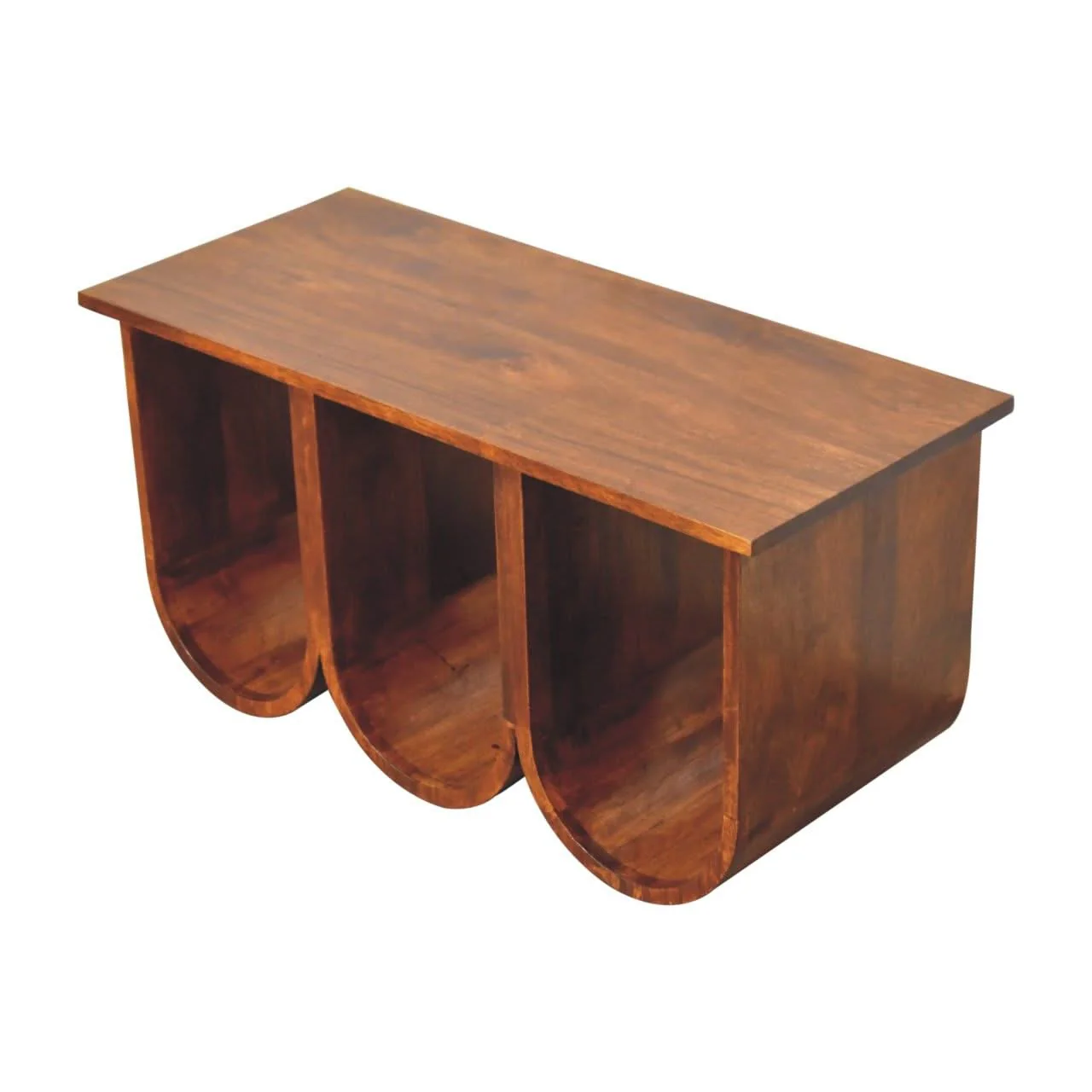 Triple Open Style Coffee Table - Beige / Brown - Image 2