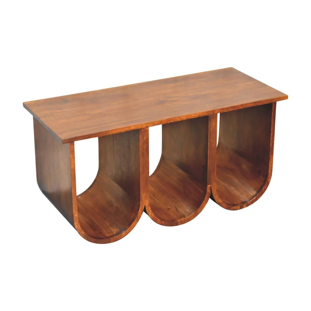 Triple Open Style Coffee Table - Beige / Brown - Image 3
