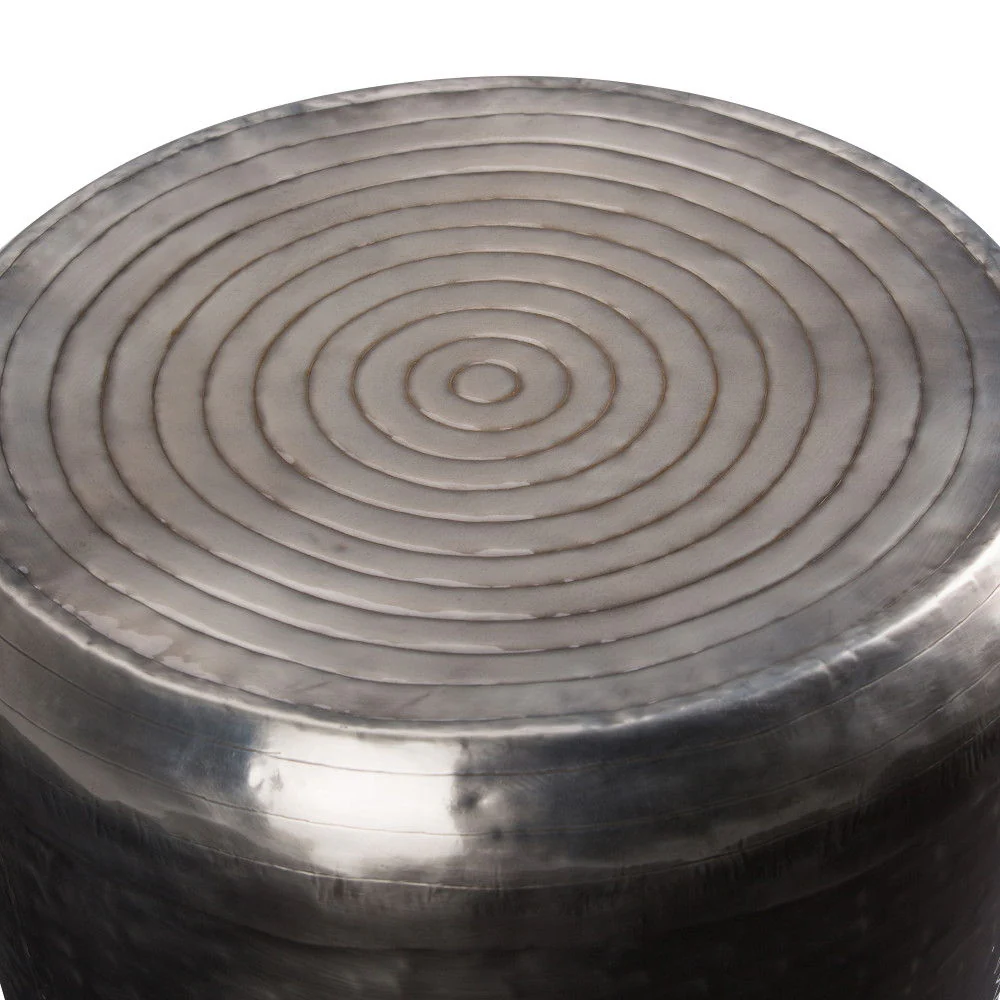 Troy - Metal Accent Table - Antique Silver - Image 3