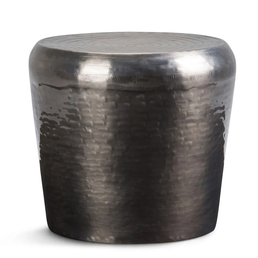 Troy - Metal Accent Table - Antique Silver - Image 4