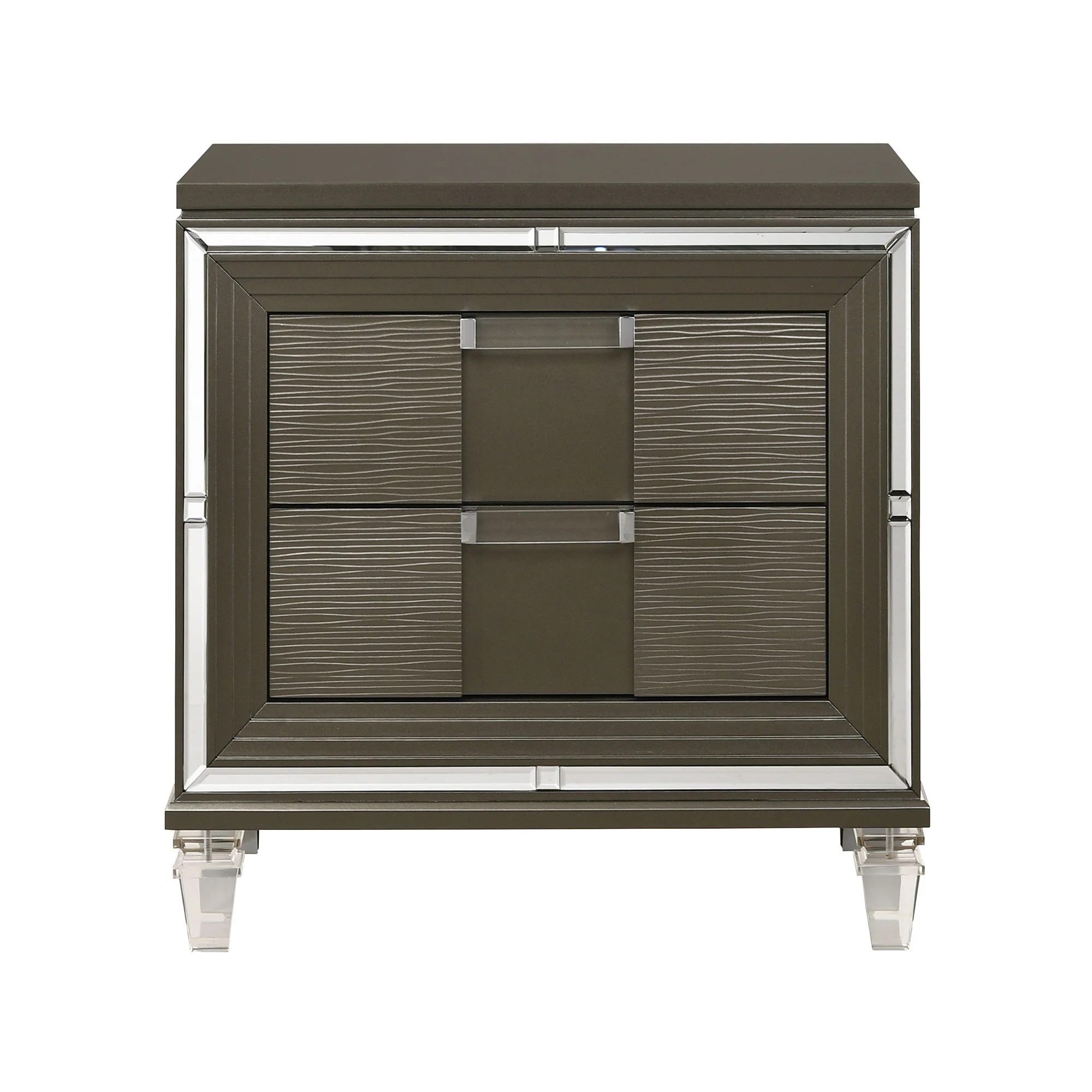 Twenty Nine - 2-Drawer Nightstand With USB - Dark Brown - Image 3