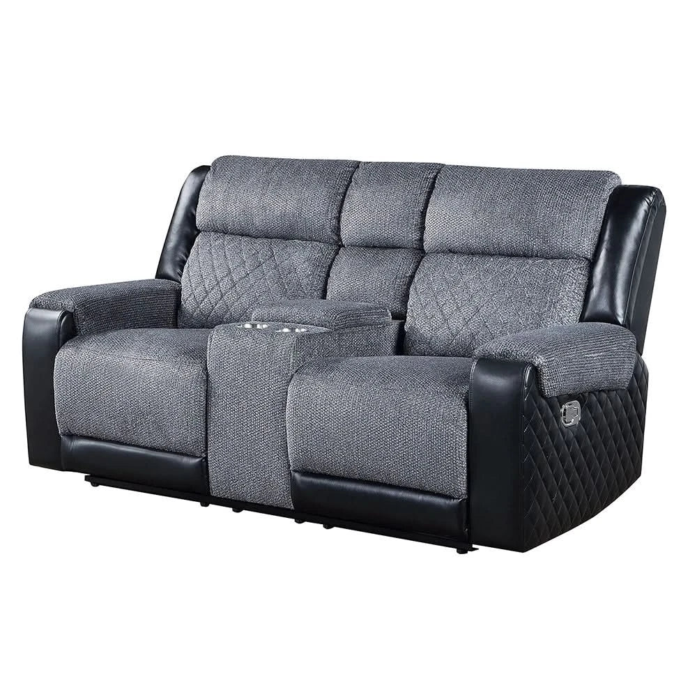 Tyler Dark Grey Power Sofa and Loveseat Set with LED Lighting and Immersive Sound Speakers - Image 7