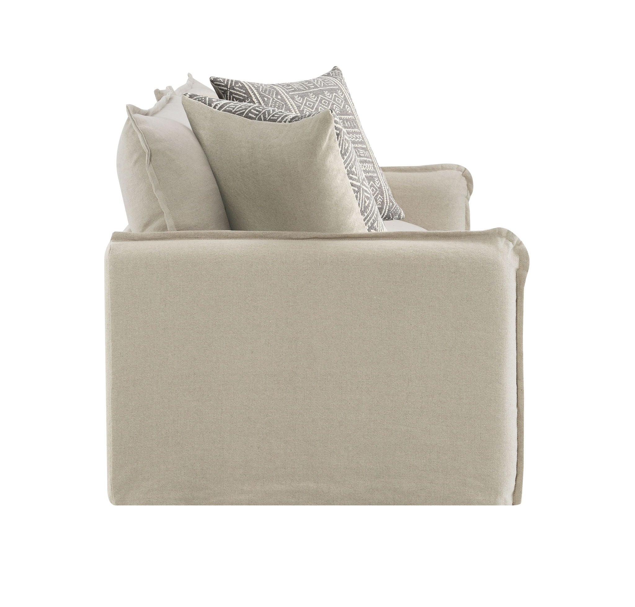 Upendo - Pattern Fabric 3 Pieces Living Room Set - Beige Yakety Yak Sand - Image 2