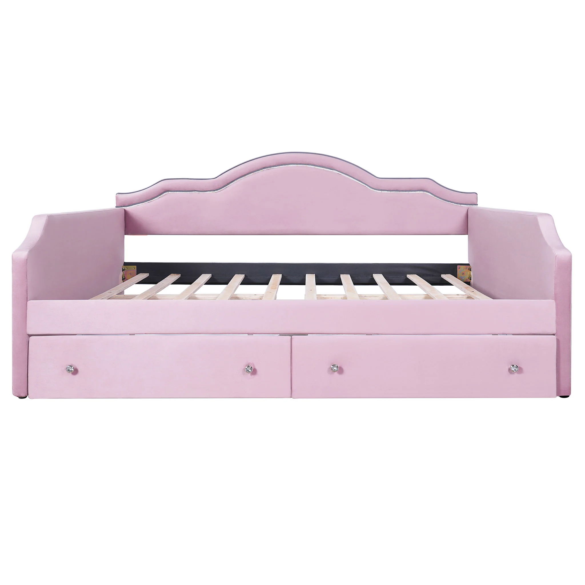 Upholstered Daybed With LED Lights And 2 Drawersme - Image 3