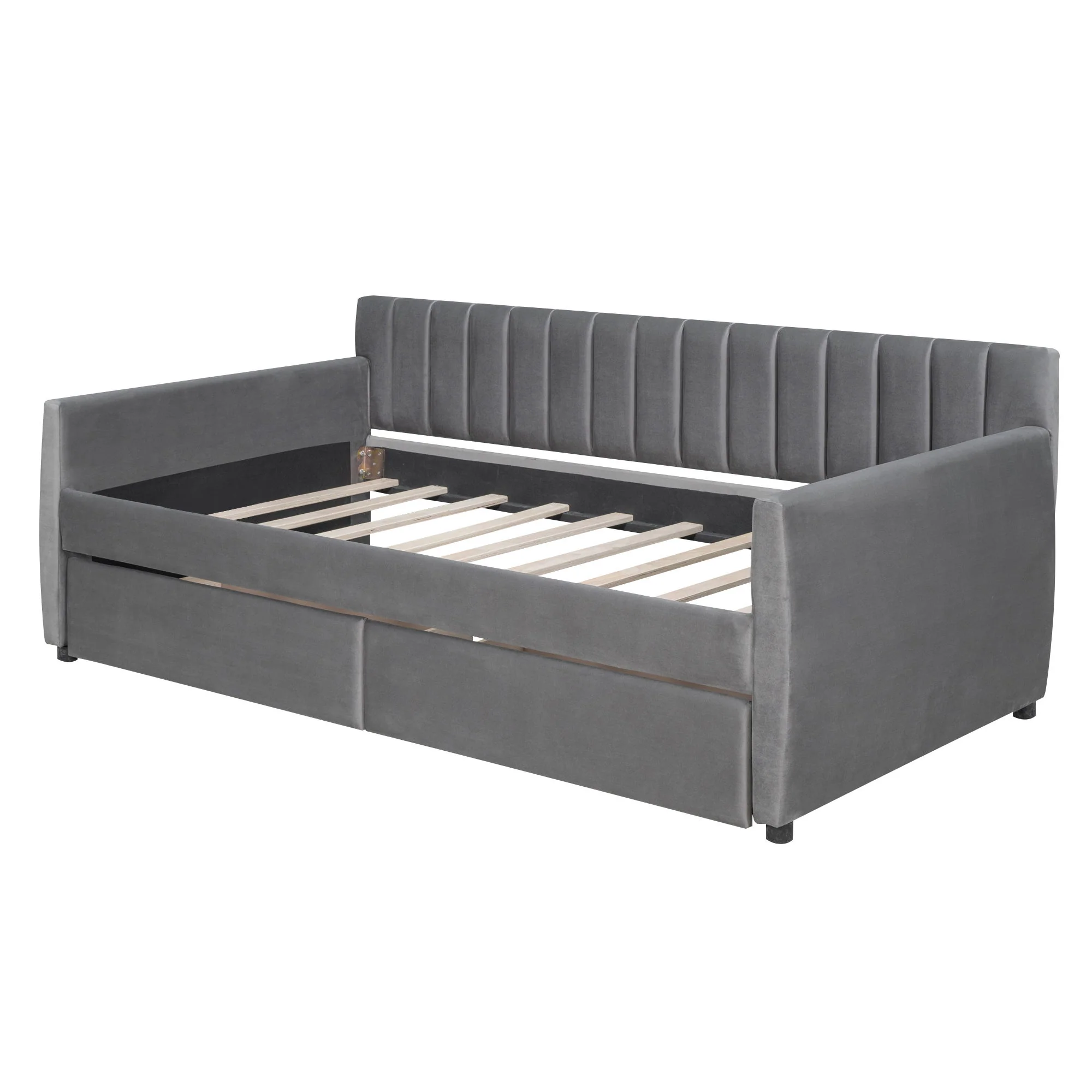 Upholstered Daybed With Slat Support - Image 7