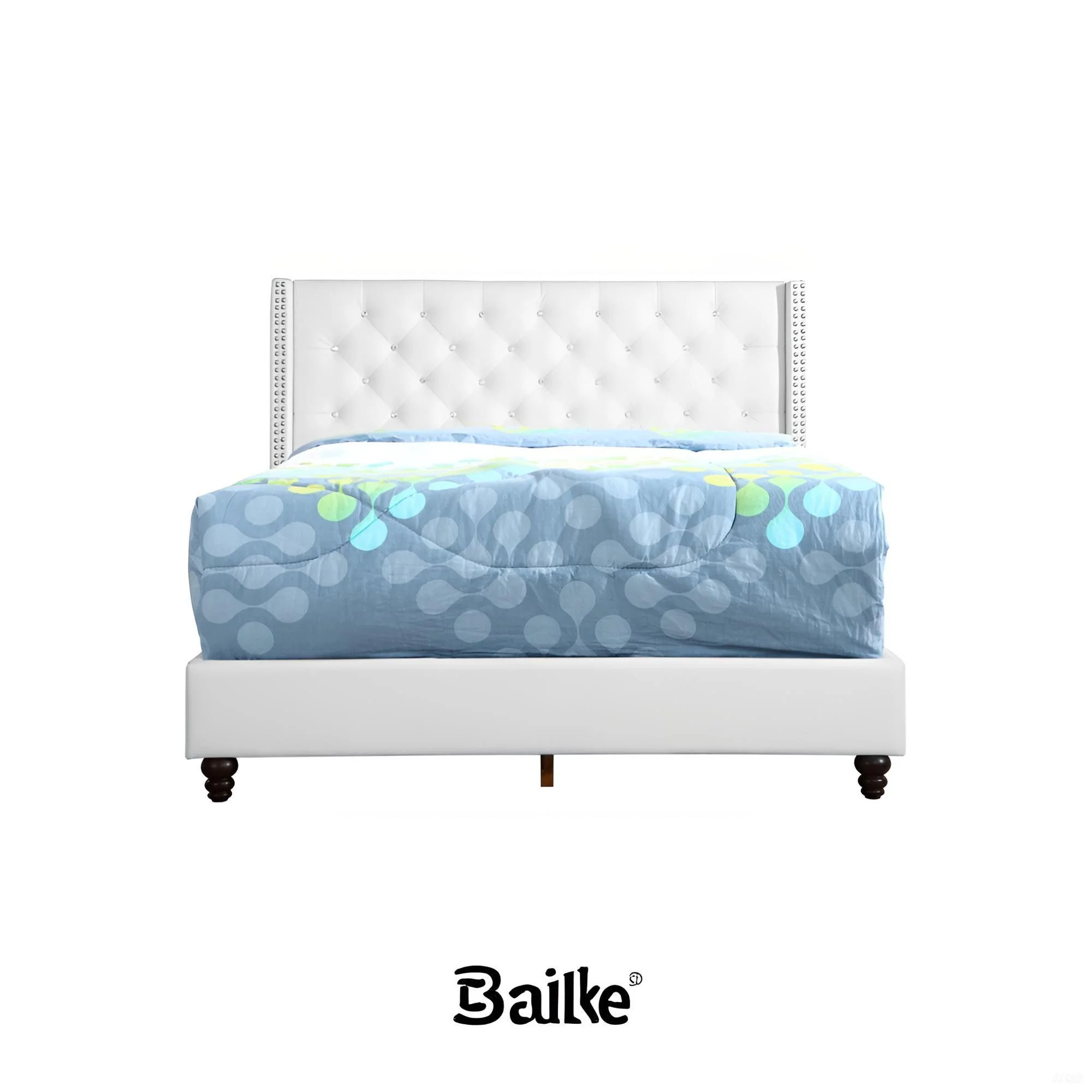 Upholstered Nailhead Trim Chic Bed - Image 17