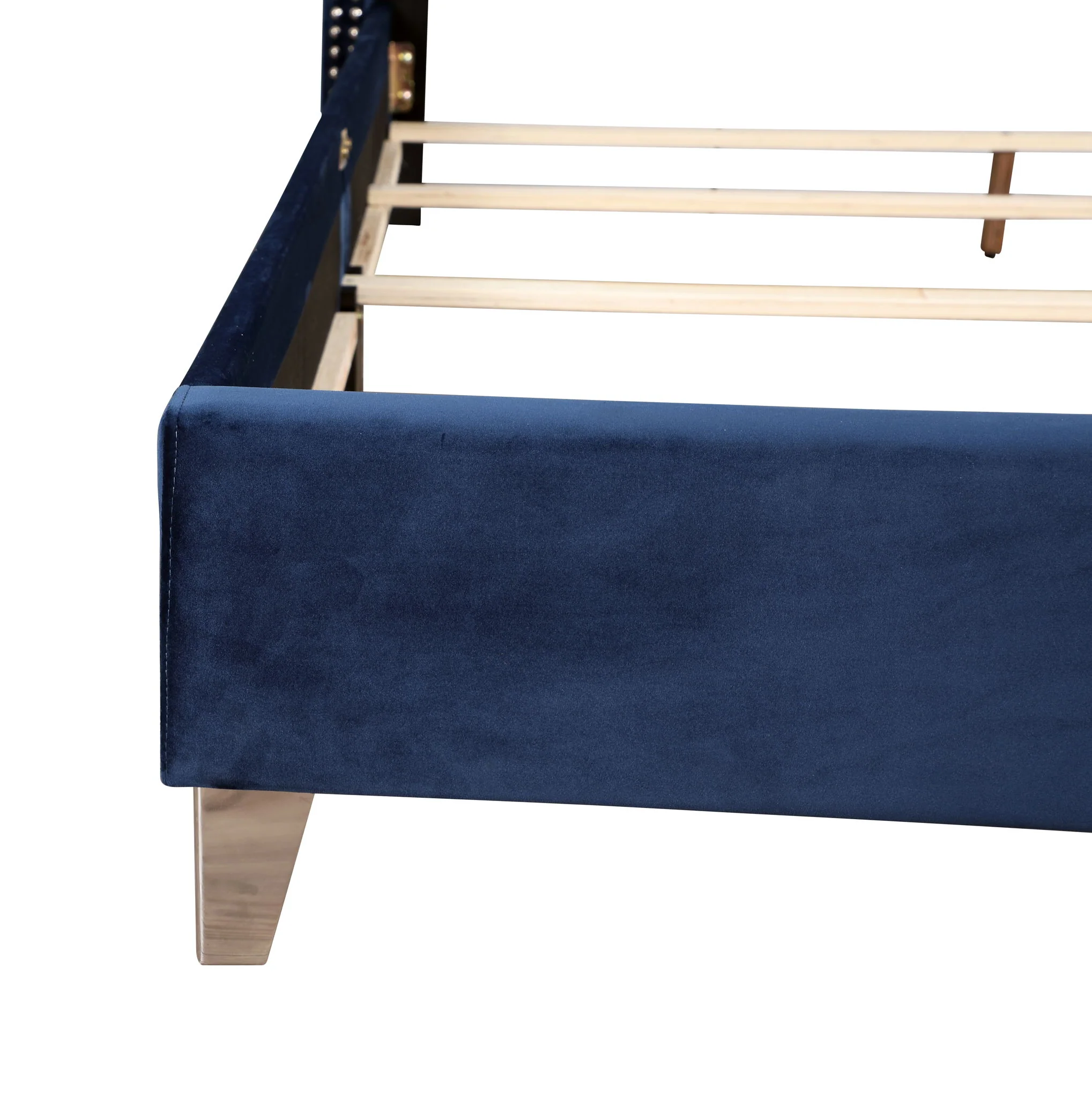 Upholstered Nailhead Trim Chic Bed - Image 24